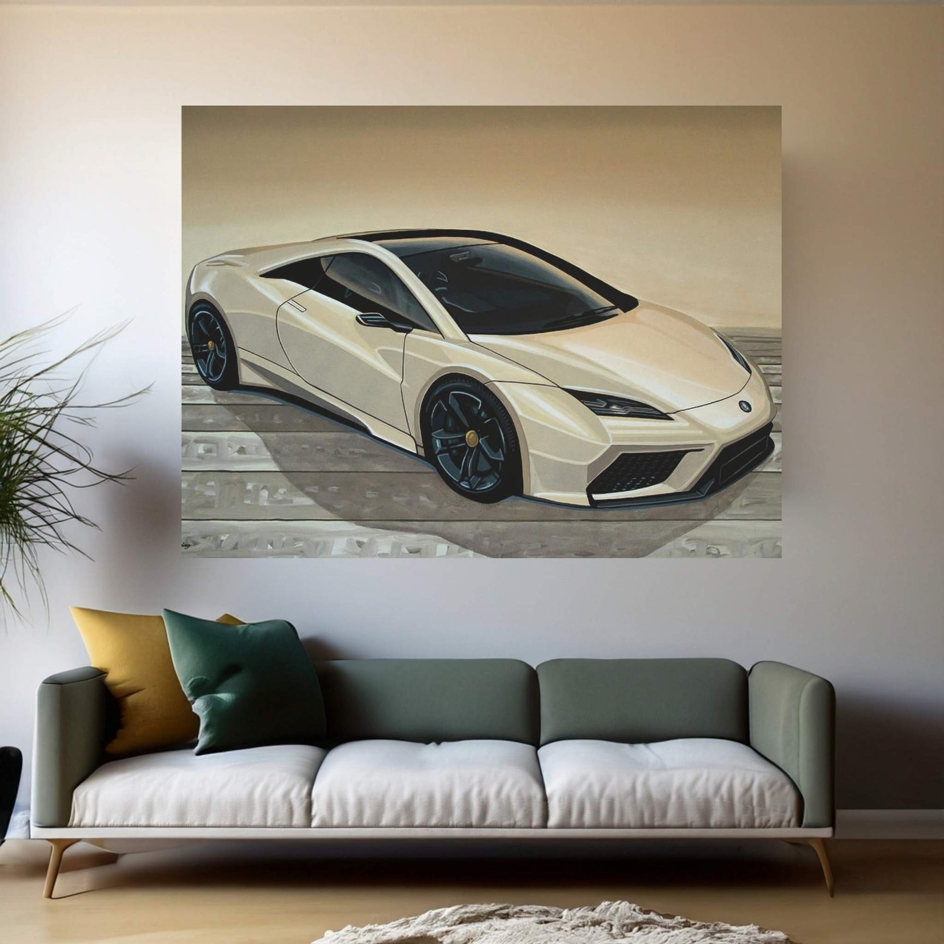 Lotus Esprit Canvas Wall Art - Y Canvas