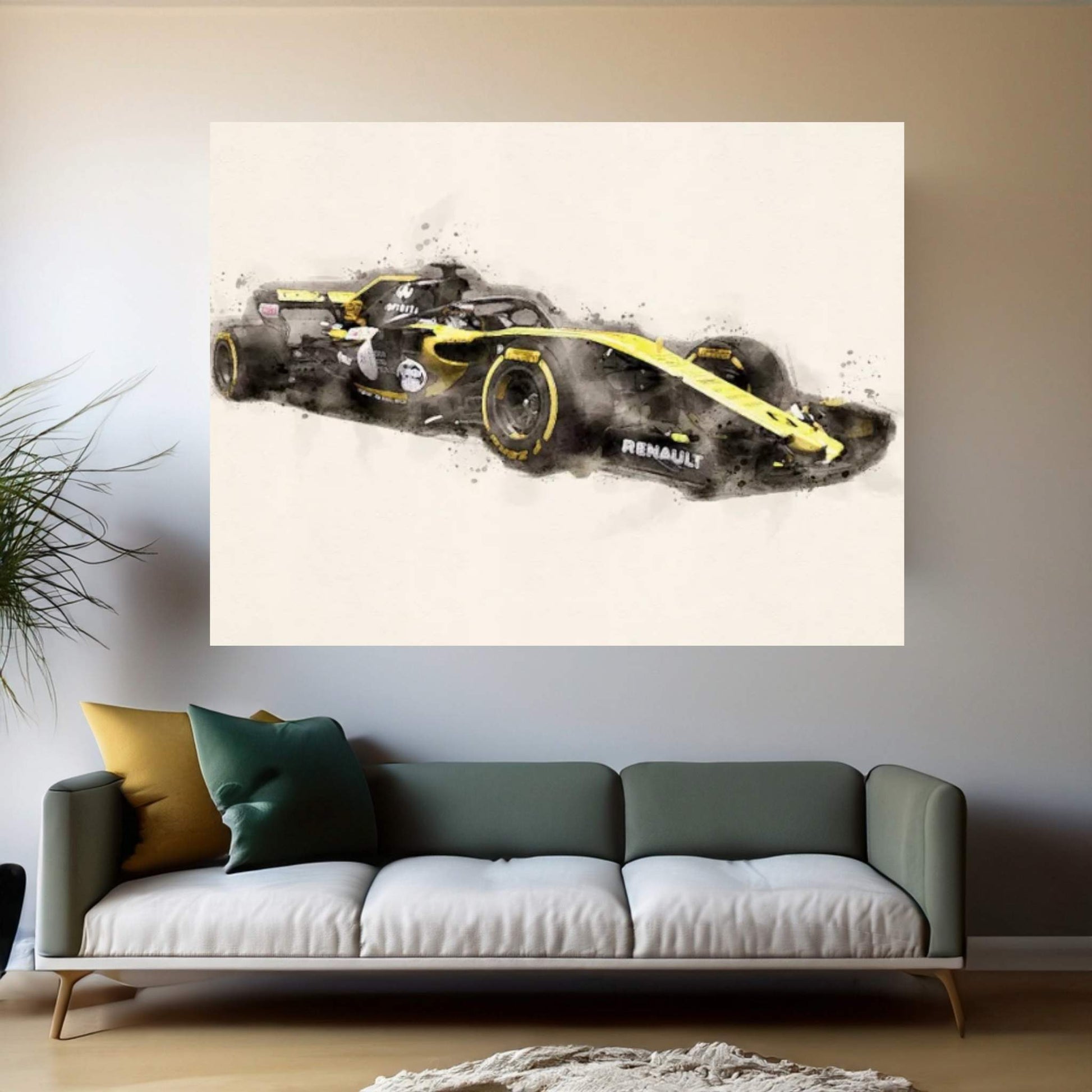 Renault F1 V II Canvas Wall Art - Y Canvas
