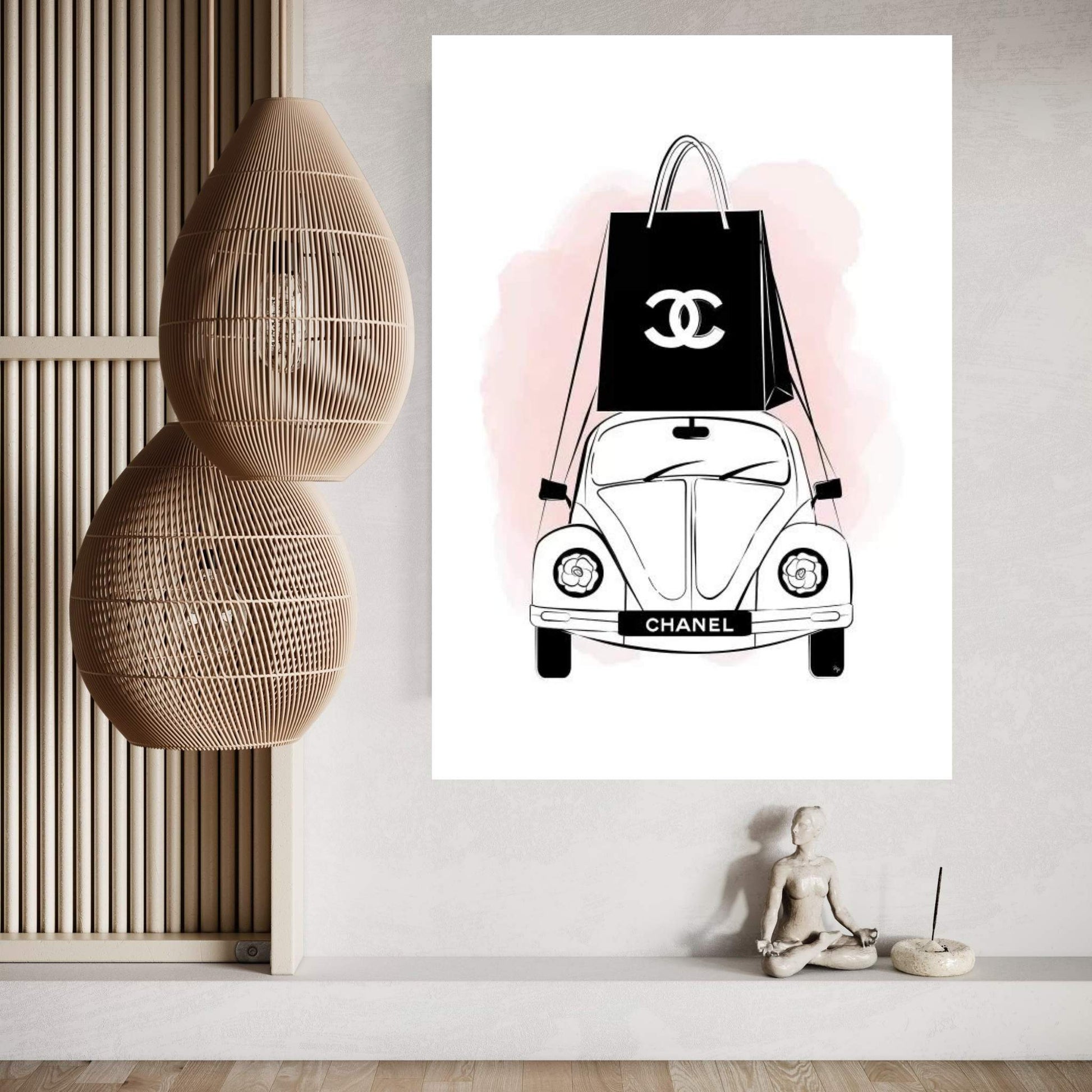 Chanel Car Canvas Wall Art - Y Canvas
