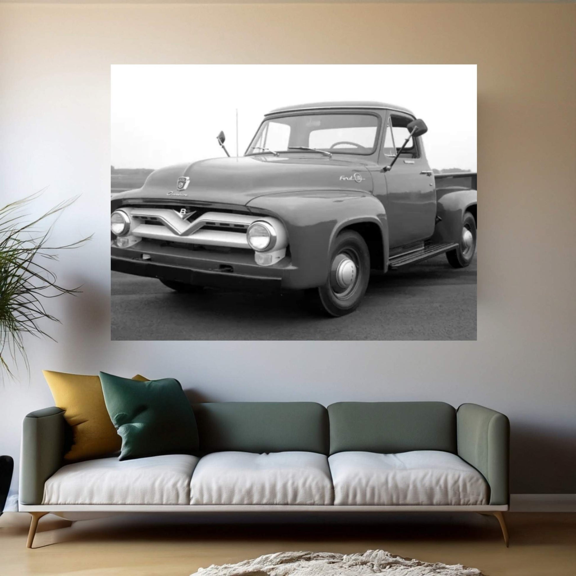 1953 Ford F-100 Truck Canvas Wall Art - Y Canvas