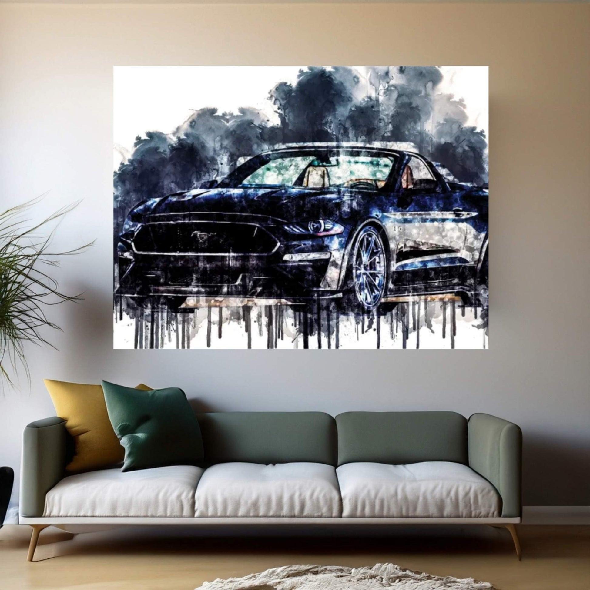 2018 Ford Mustang GT Canvas Wall Art - Y Canvas