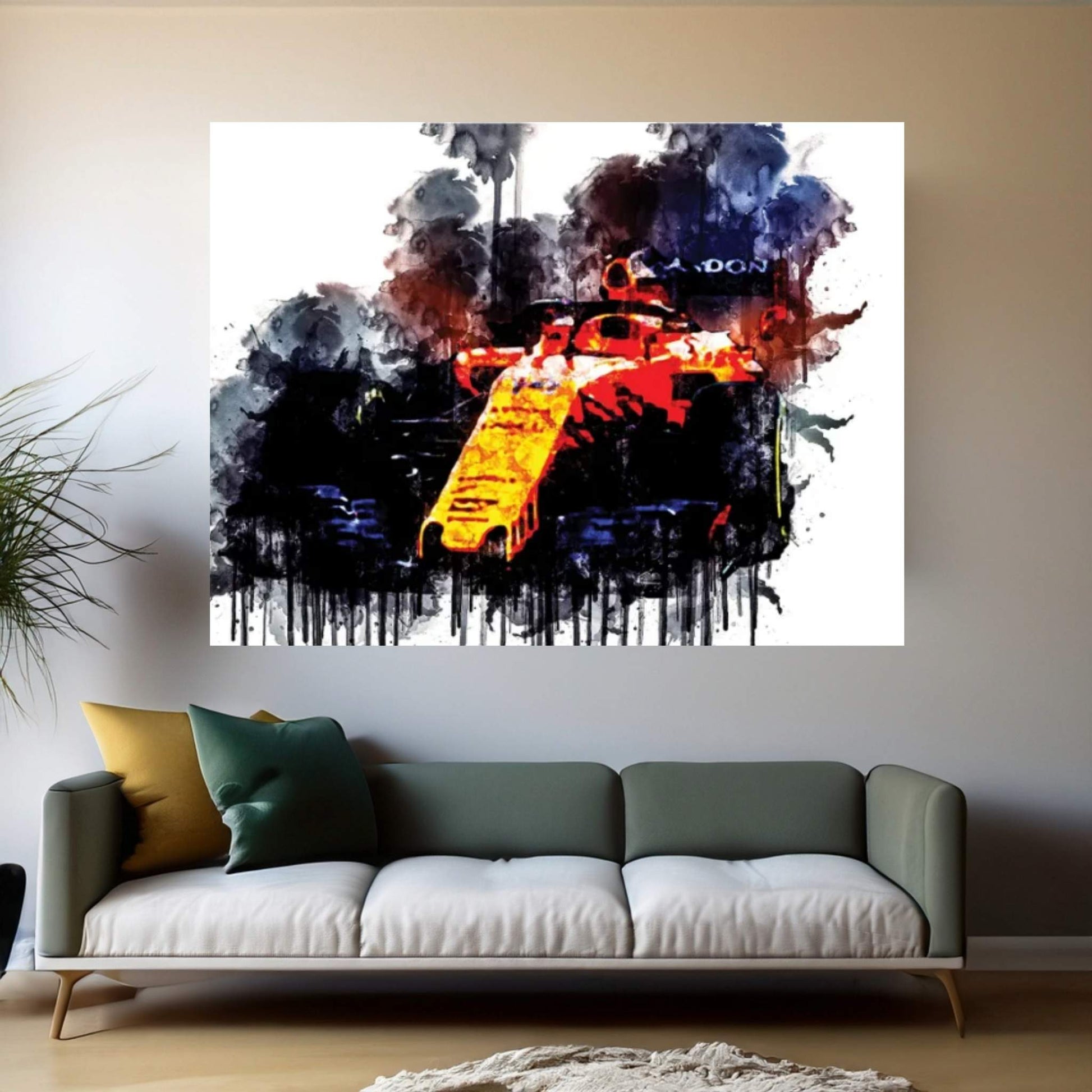 Car 2018 McLaren MCL33 F1 Formula I Canvas Wall Art - Y Canvas