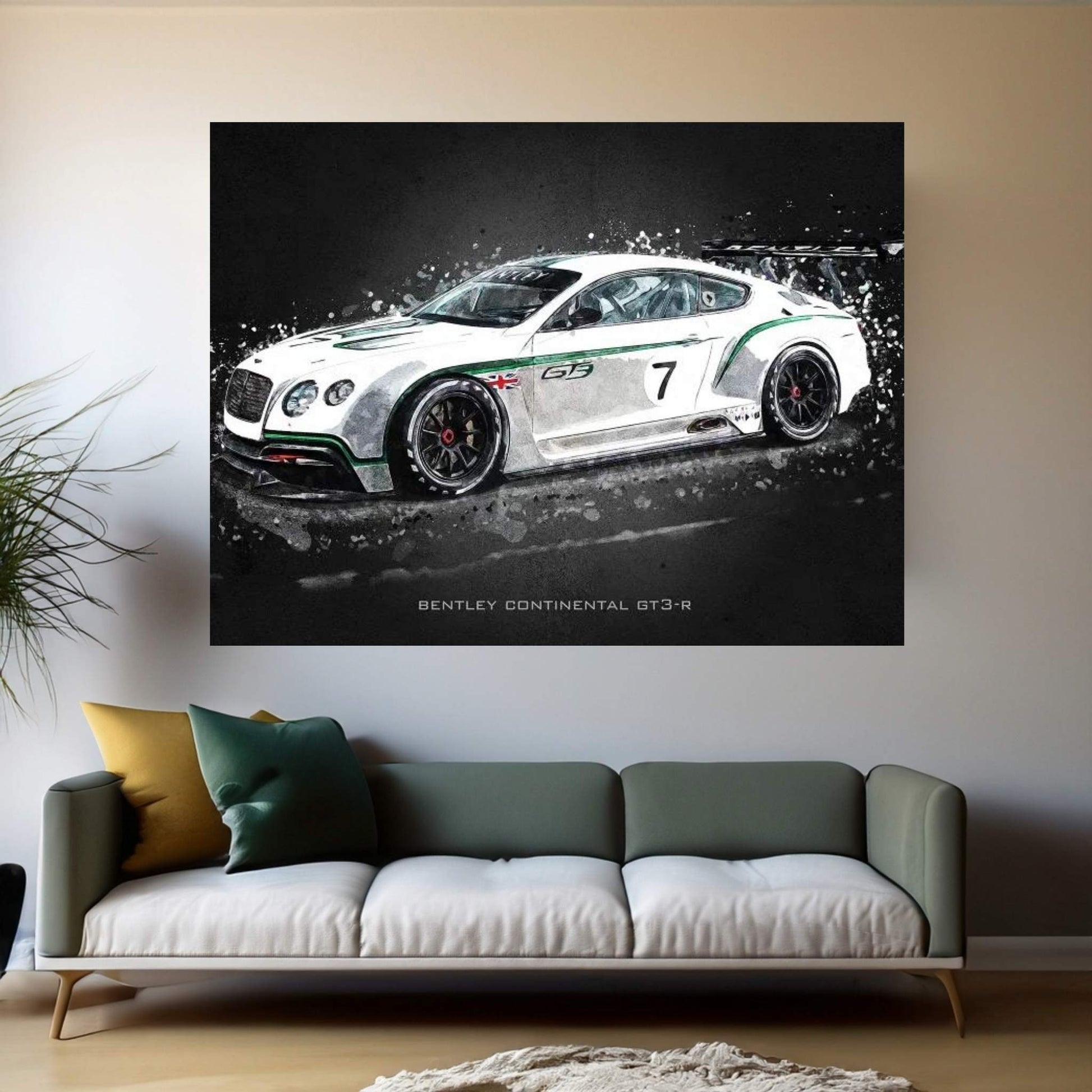 Bentley Continental GT3-R Canvas Wall Art - Y Canvas