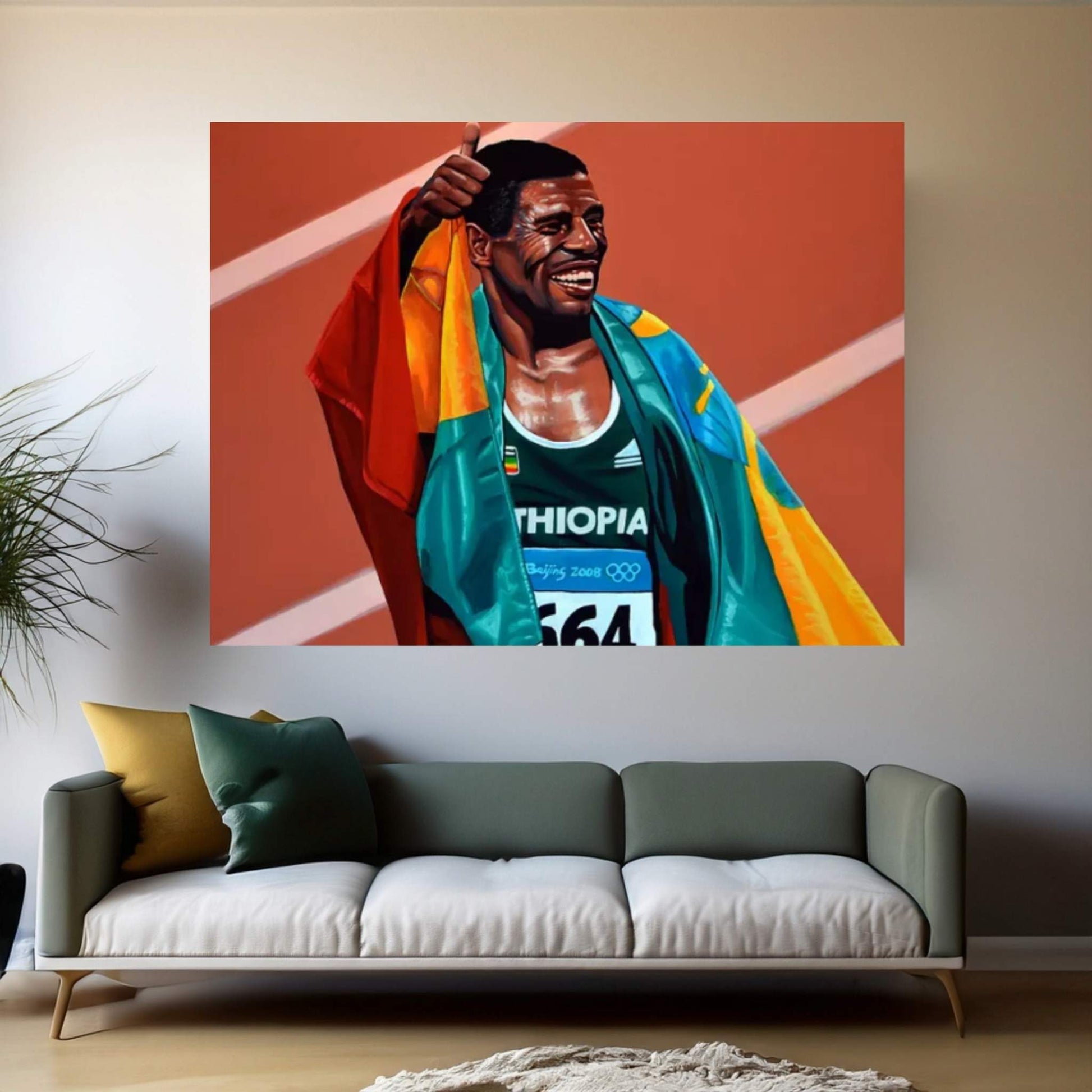 Haile Gebrselassie Canvas Wall Art - Y Canvas