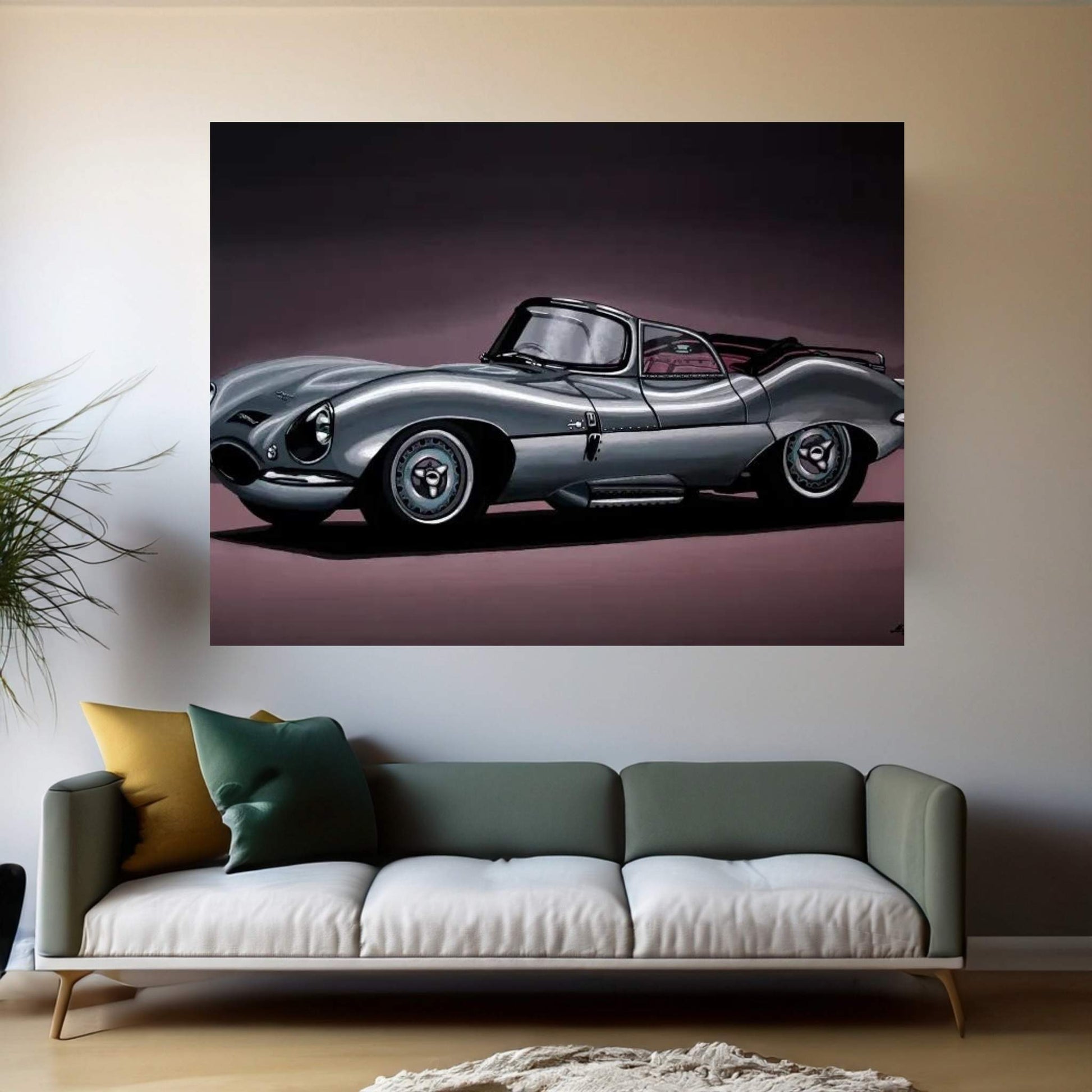 Jaguar XKSS 1957 Canvas Wall Art - Y Canvas