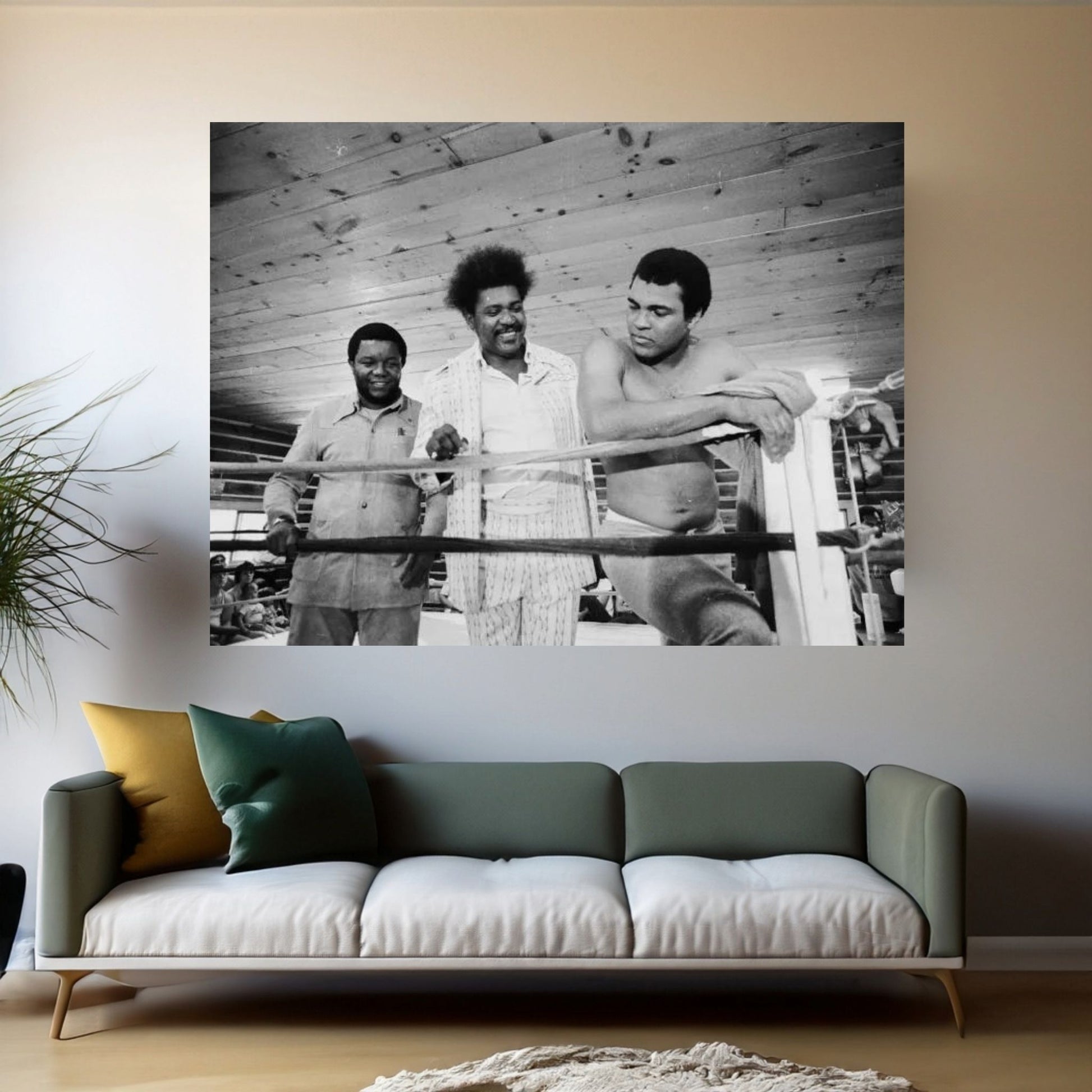 Muhammad Ali, Promoter And Friend In A Corner Of The Ring, Deer Lake Training Facility Canvas Wall Art - Y Canvas