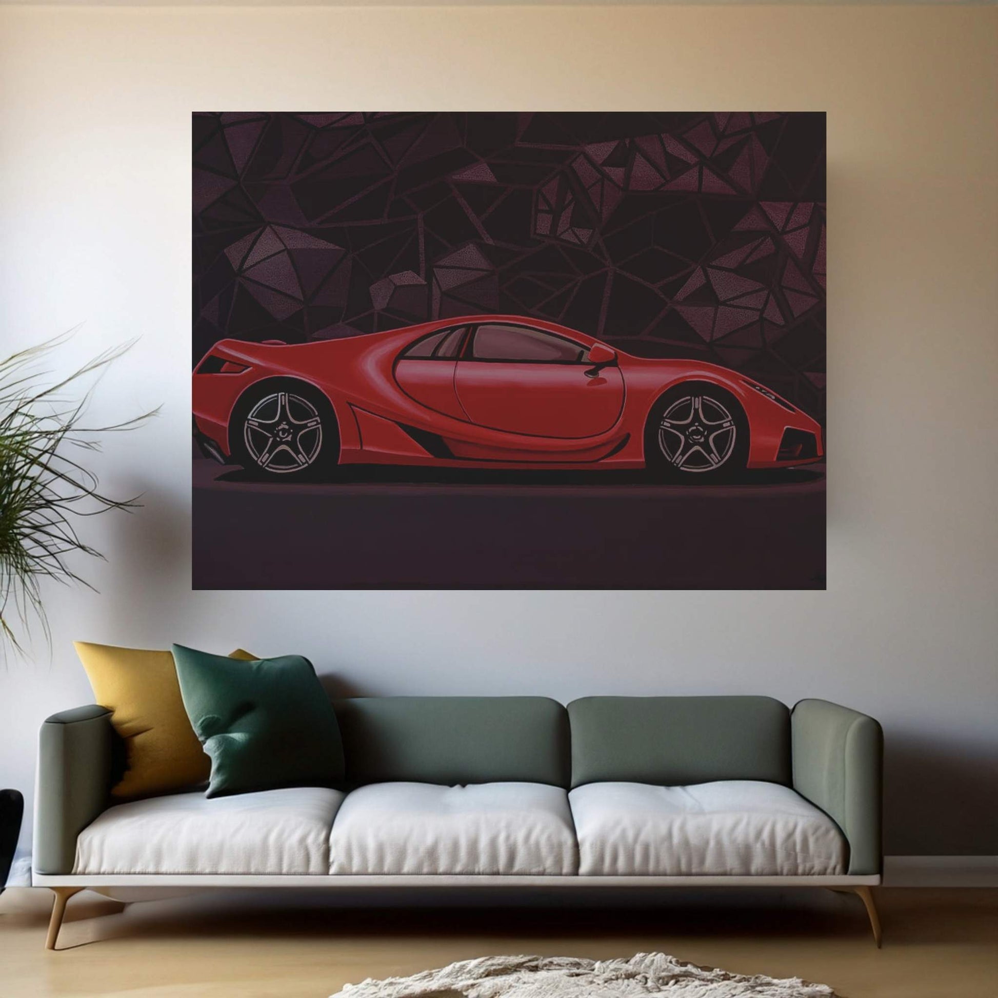 GTA Spano Car Canvas Wall Art - Y Canvas
