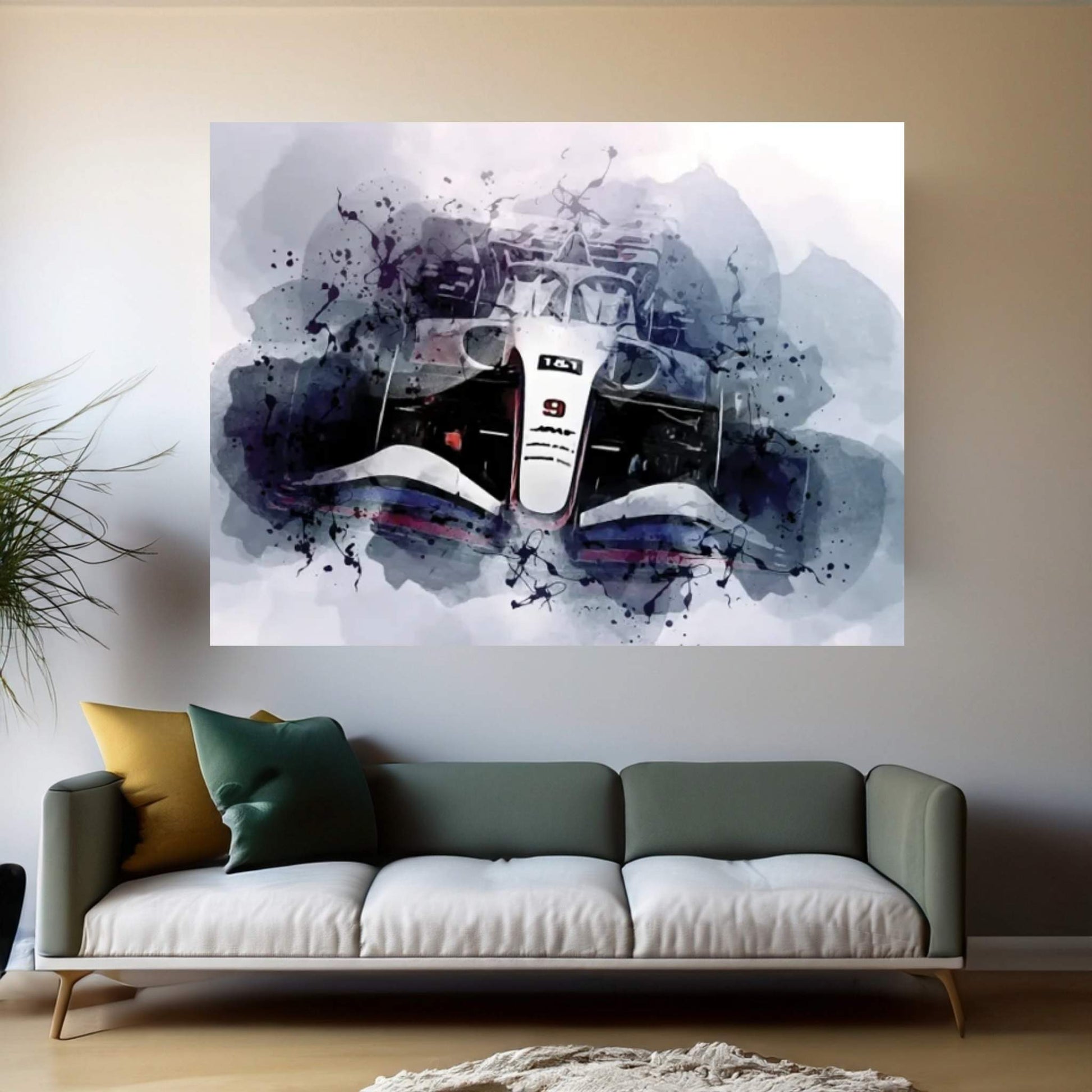 2022 Haas Vf-22 Formula 1 Canvas Wall Art - Y Canvas