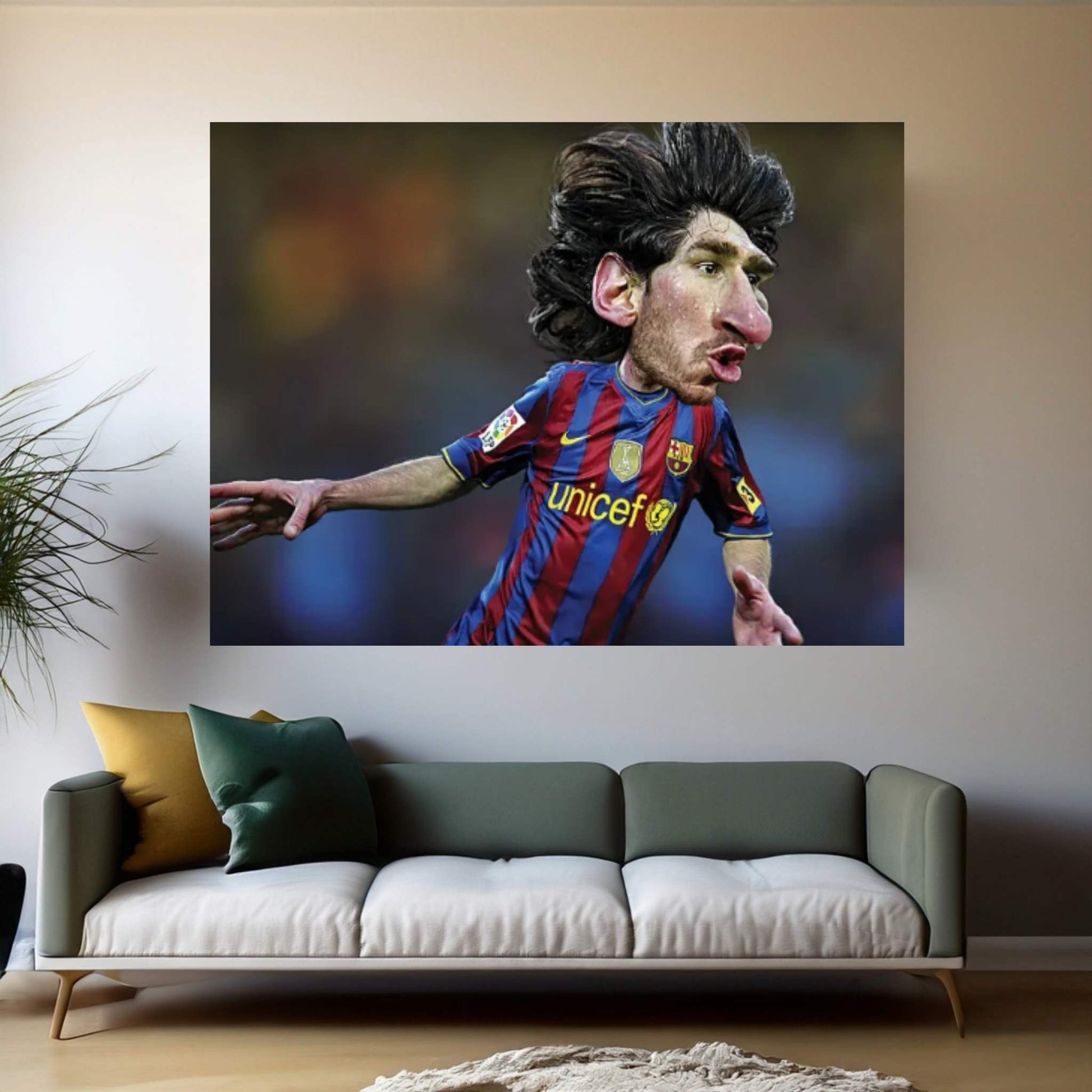 Lionel Messi Canvas Wall Art - Y Canvas