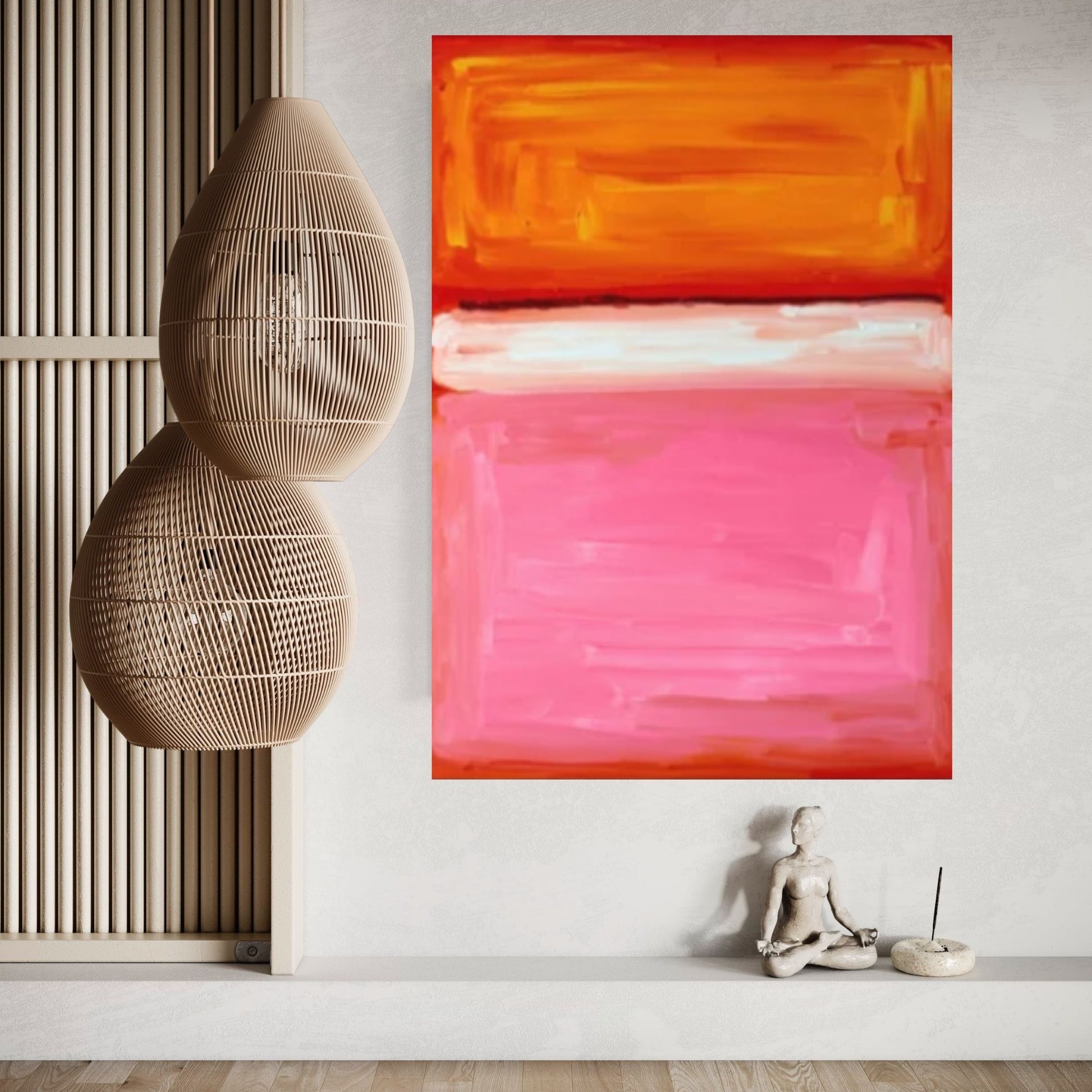 Mark Rothko Frame Canvas/Poster Art Reproduction, Red Vintage Exhibition Poster - Y Canvas