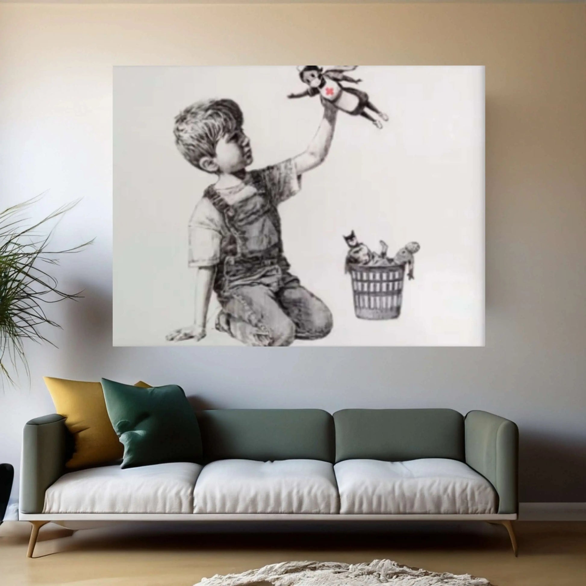 Banksy Game Changer Wall Art - Black and White Wall Art, Nurse Appreciation, Nurse Graduation Gift - Y Canvas
