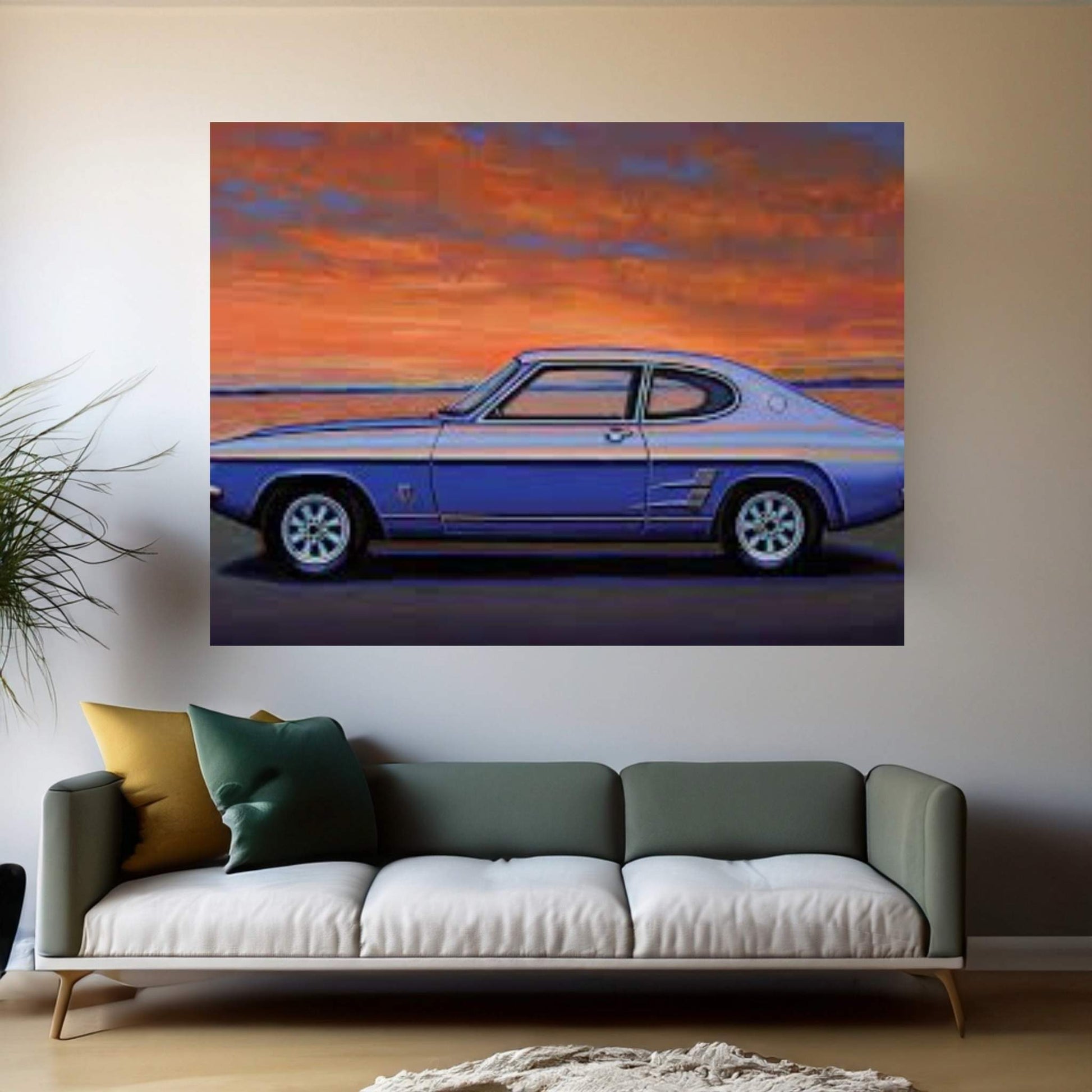 Ford Capri 1969 Canvas Wall Art - Y Canvas