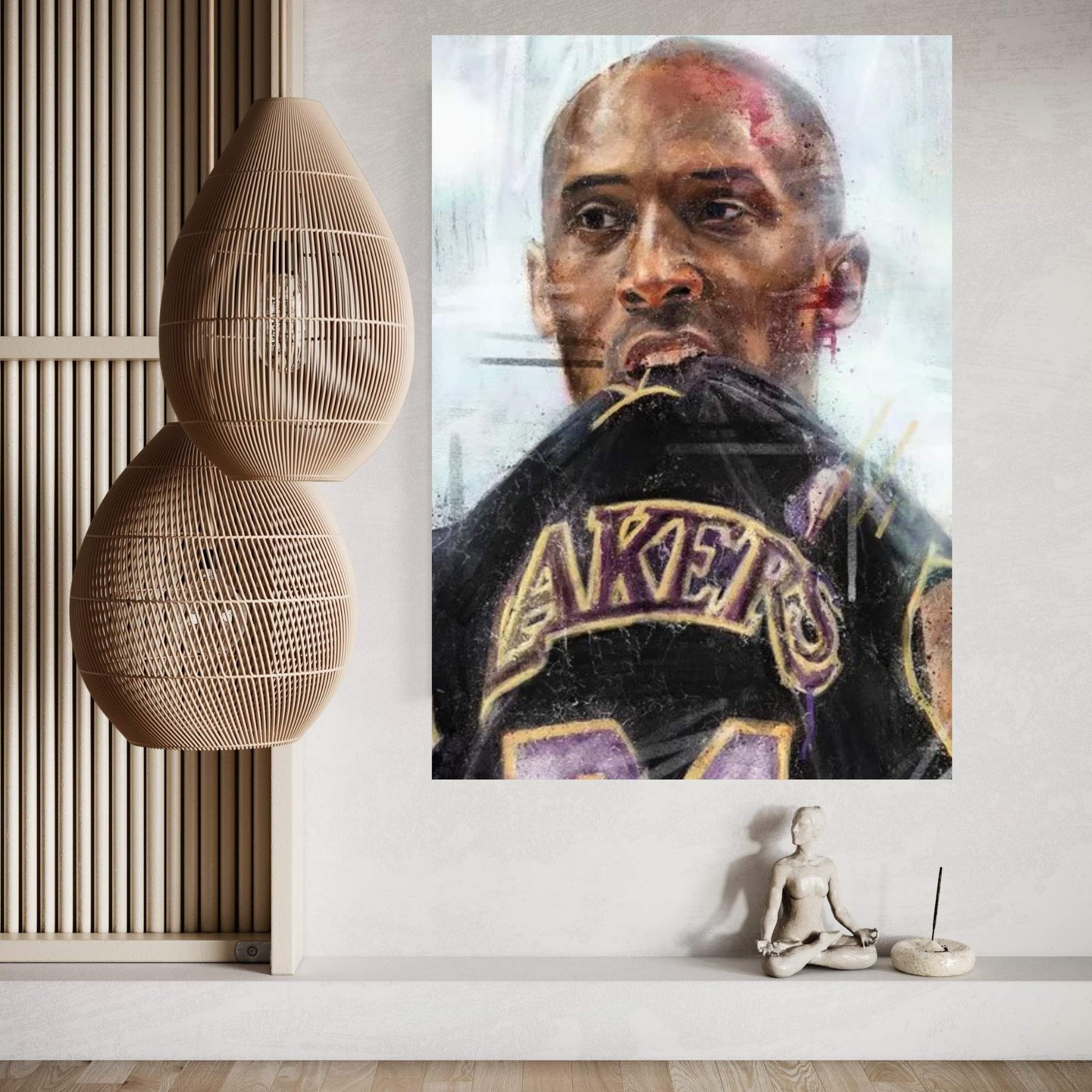 Kobe Biting Canvas Wall Art - Y Canvas