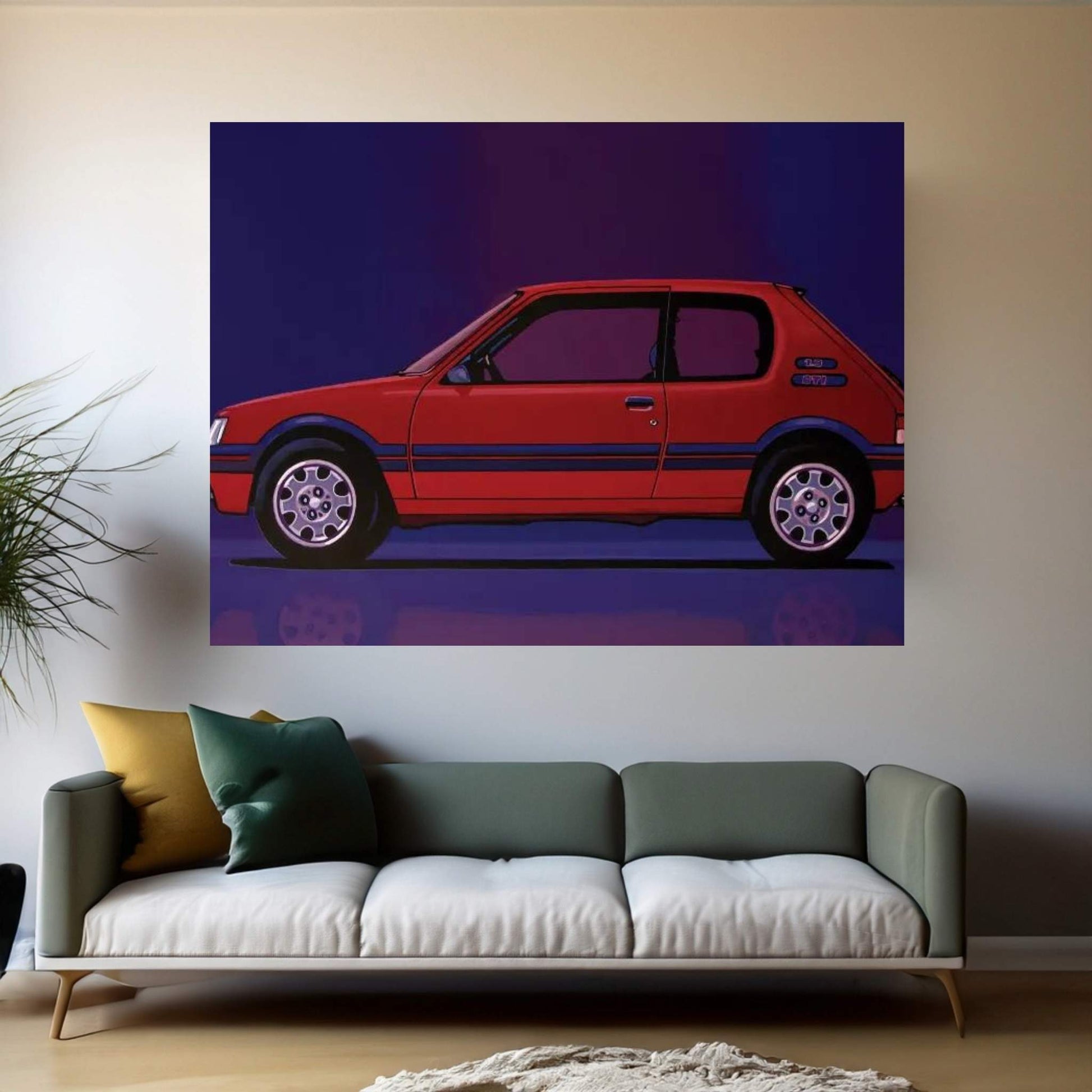 Peugeot 205 GTI 1984 Canvas Wall Art - Y Canvas