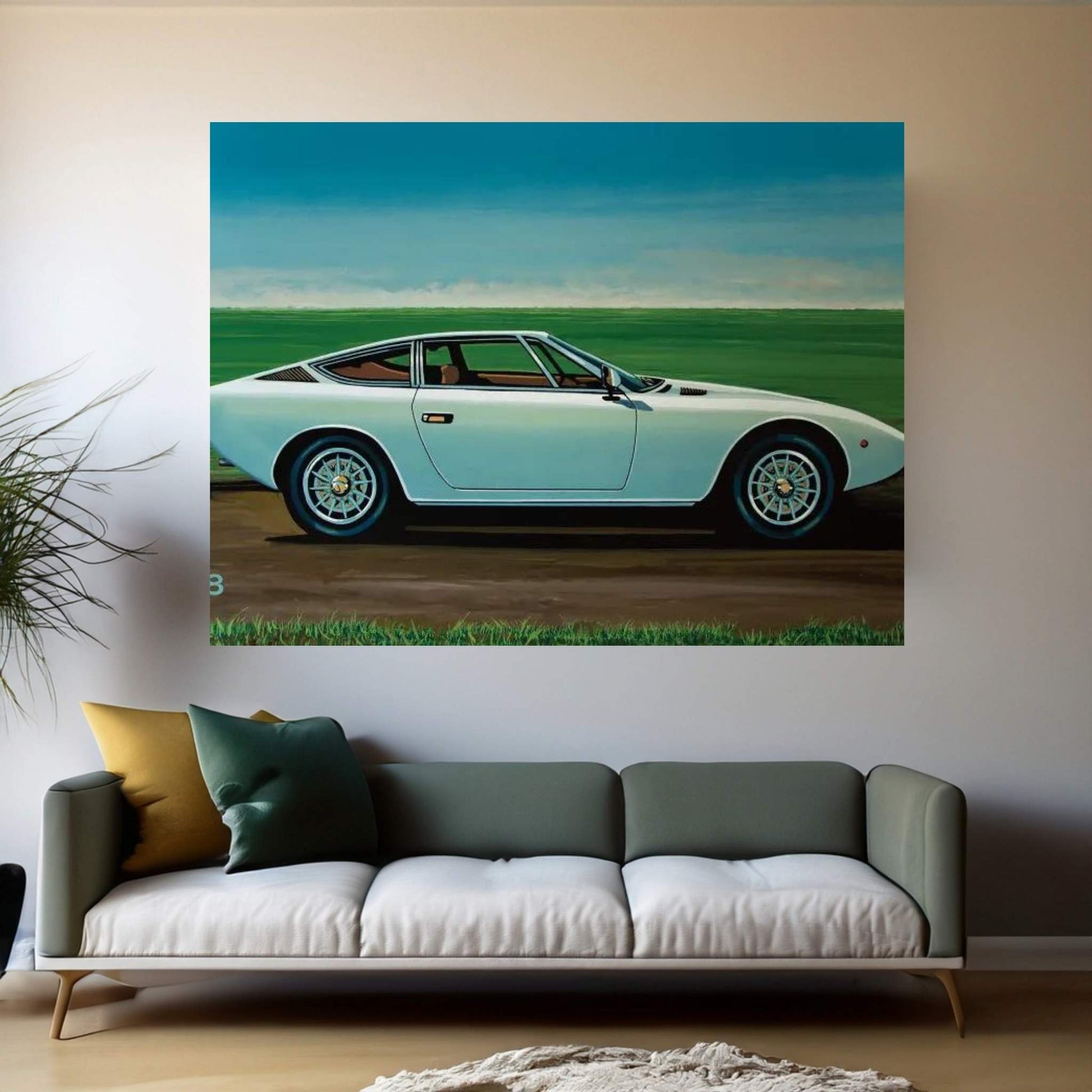 Maserati Khamsin 1974 Canvas Wall Art - Y Canvas