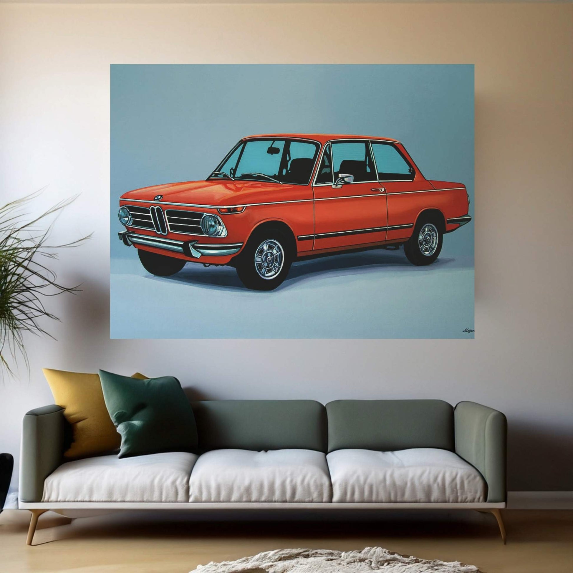 BMW 2002 1968 Canvas Wall Art - Y Canvas
