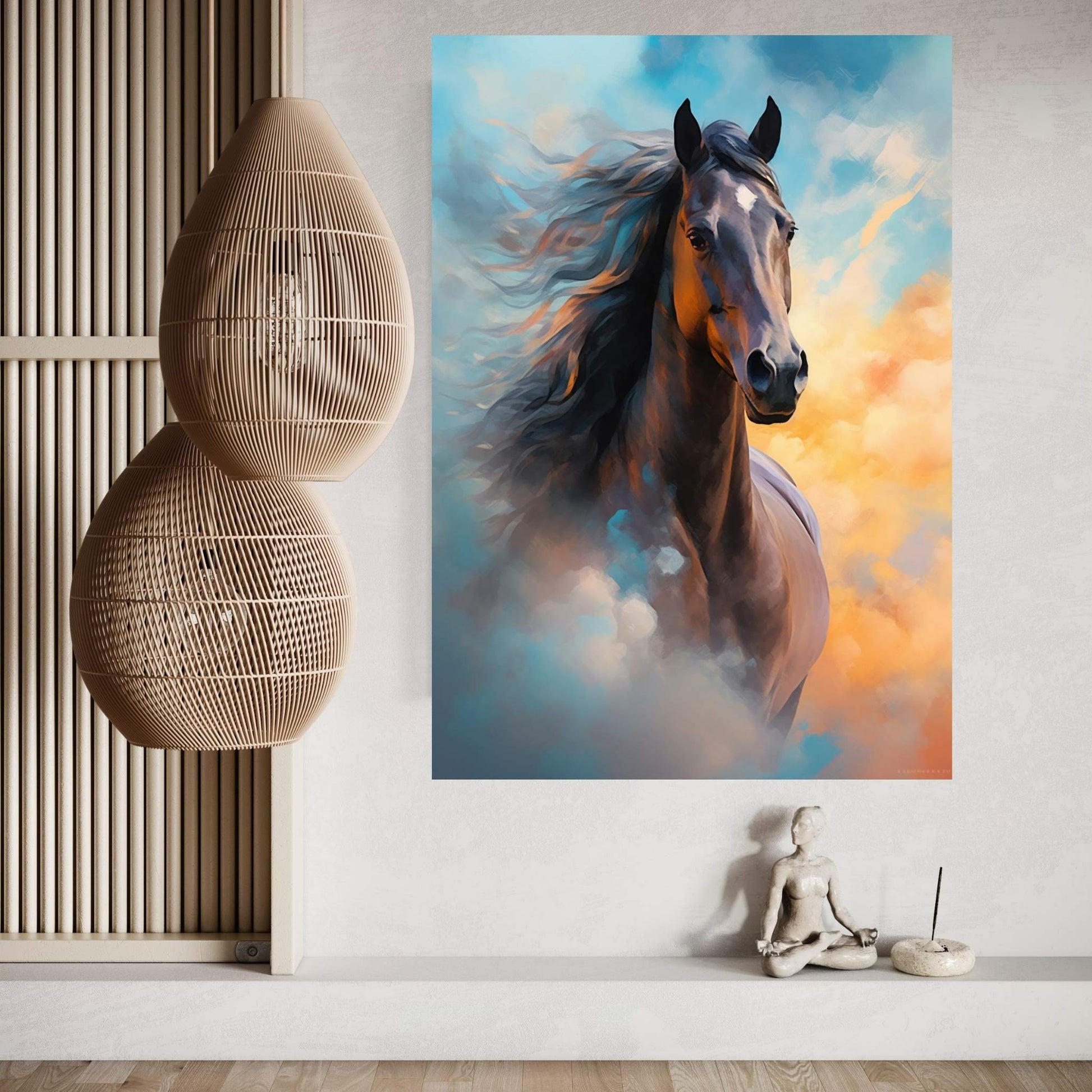 Beautiful Brown Horse Canvas Wall Art , Animal Wall Art - Y Canvas