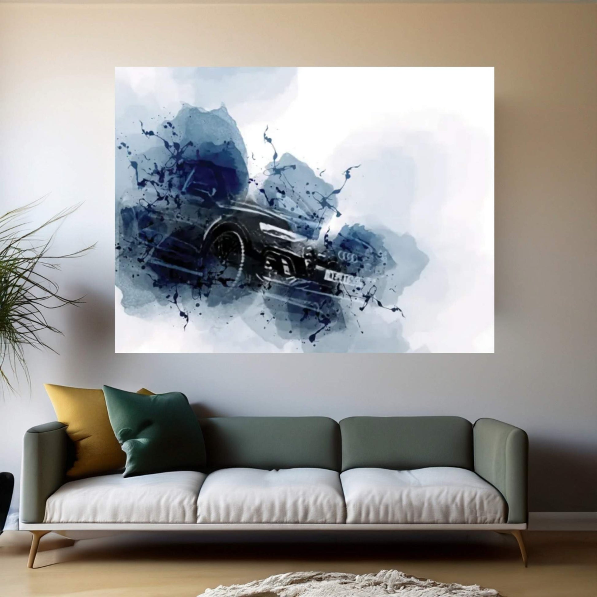 Abt Audi Q5 Sportback Exterior Black Canvas Wall Art - Y Canvas