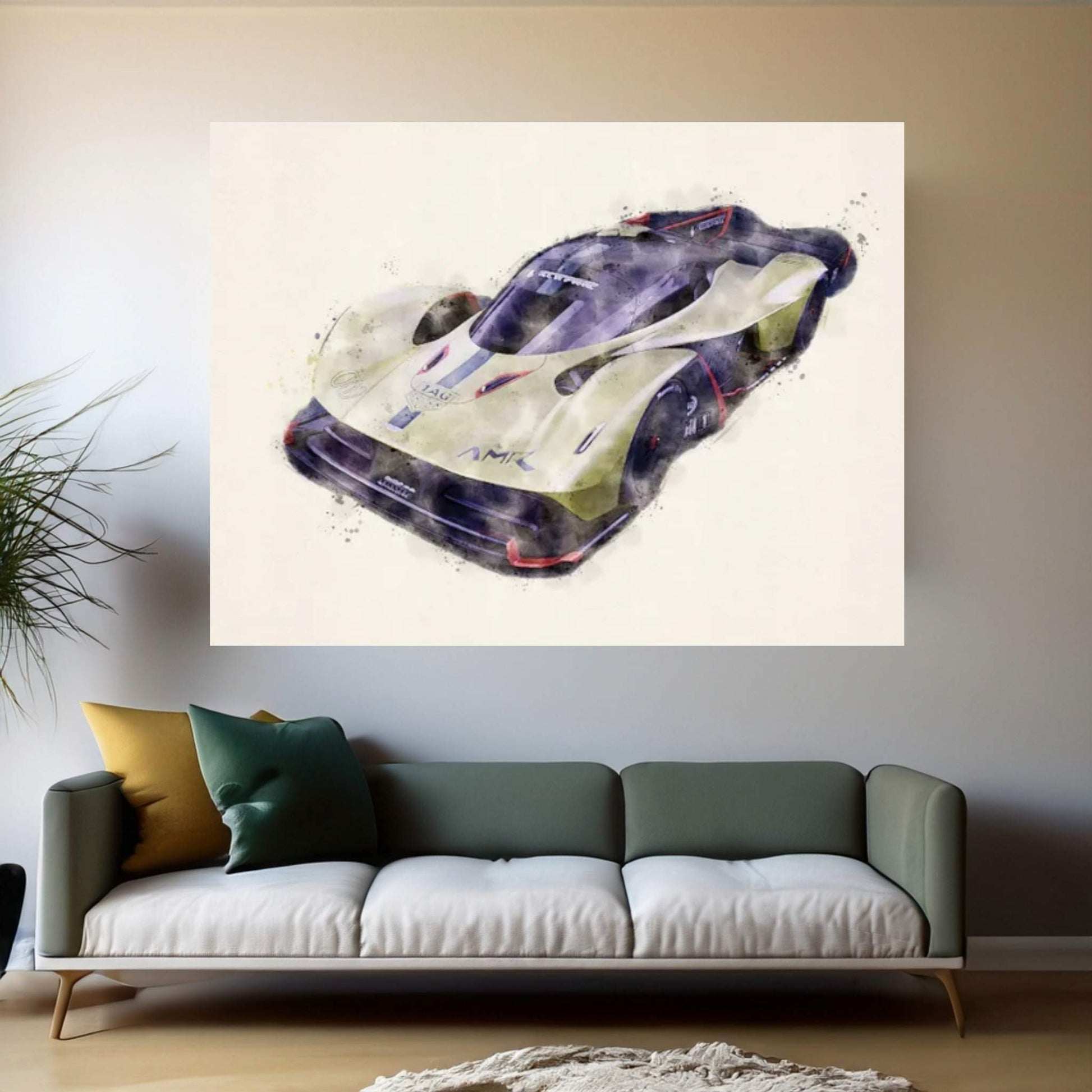 Aston Martin Valkyrie AMR Pro Canvas Wall Art - Y Canvas