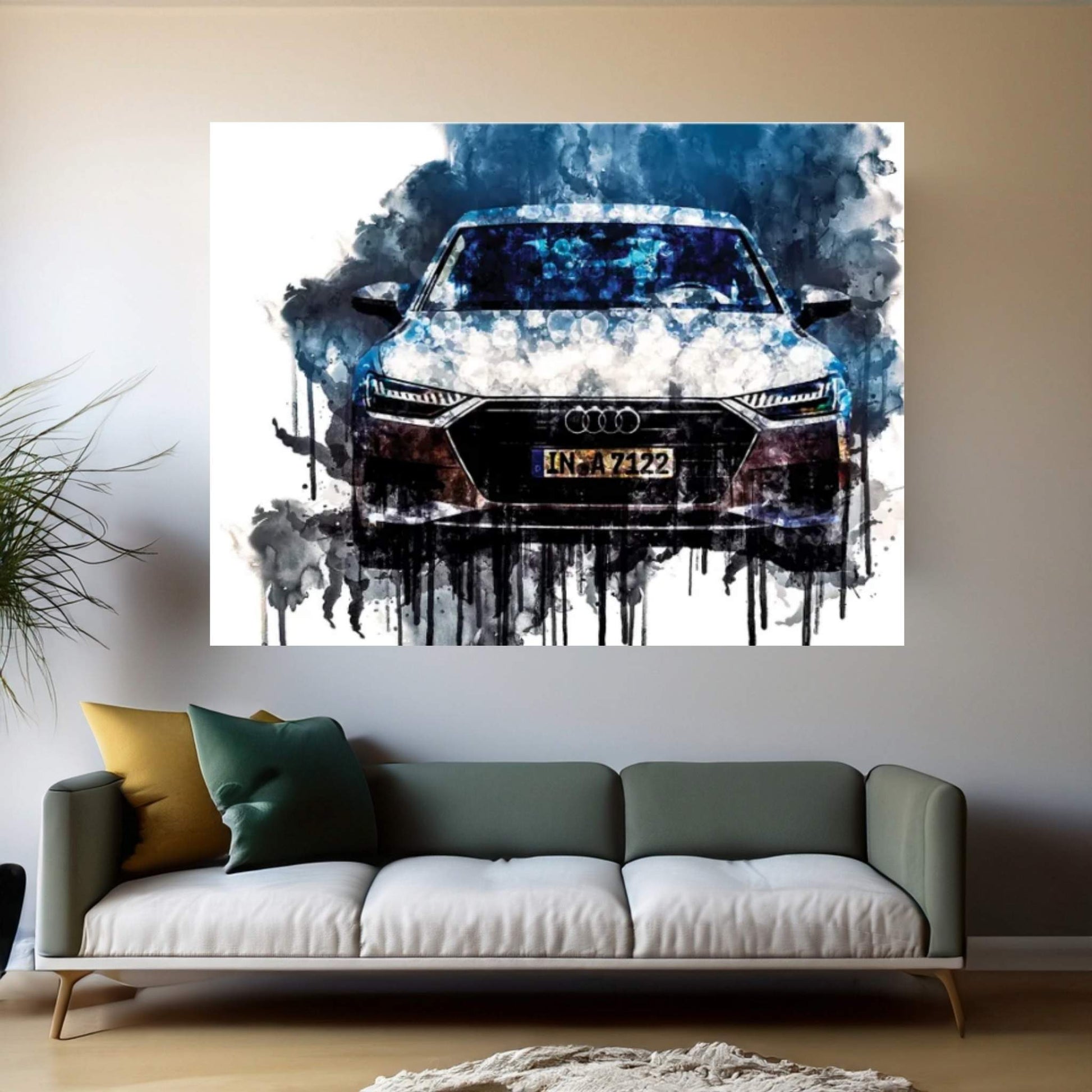 Car 2018 Audi A7 Sportback 50 TDI Quattro Canvas Wall Art - Y Canvas