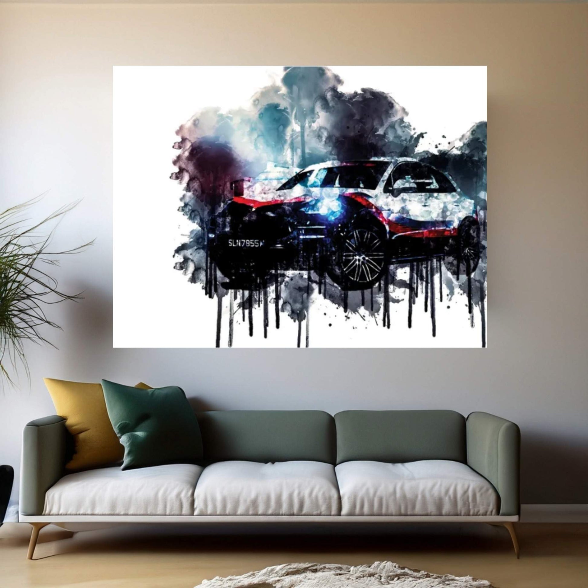 2017 Porsche Macan Turbo Performance Package Canvas Wall Art - Y Canvas