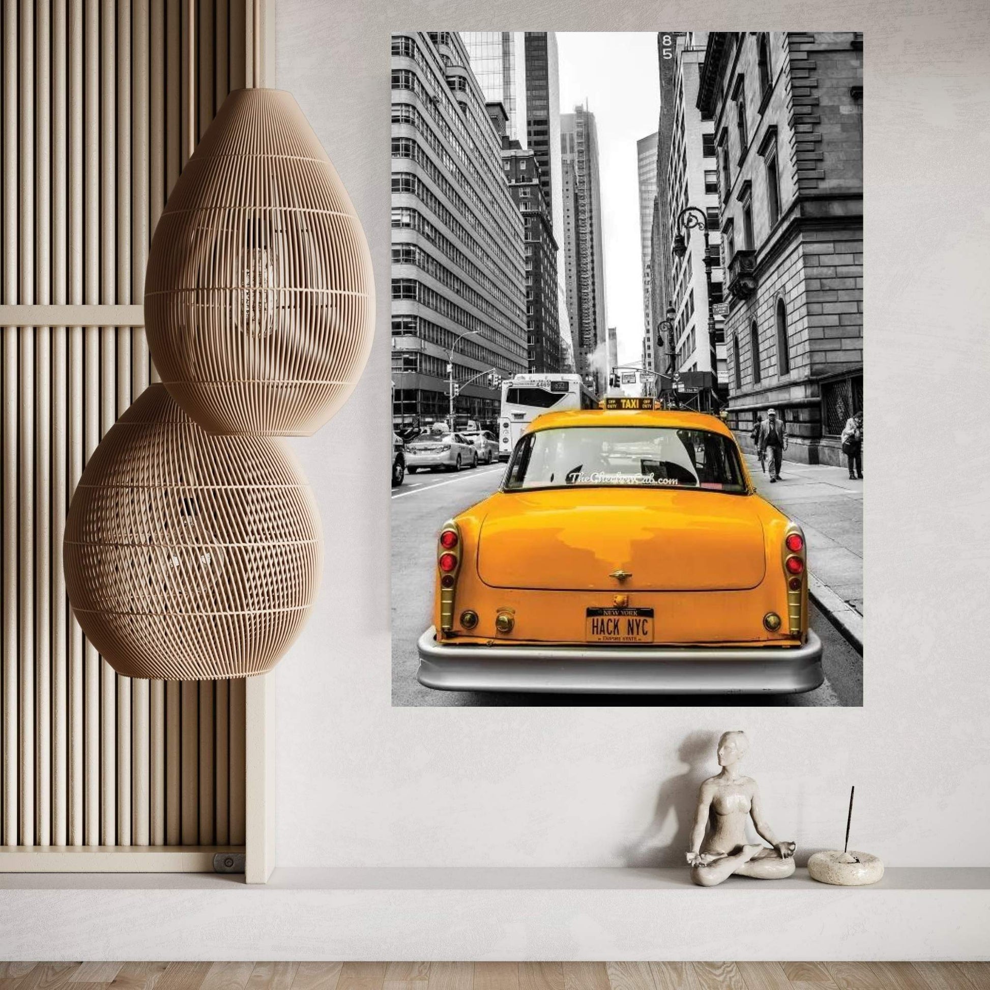 Checker In NYC Canvas Wall Art - Y Canvas