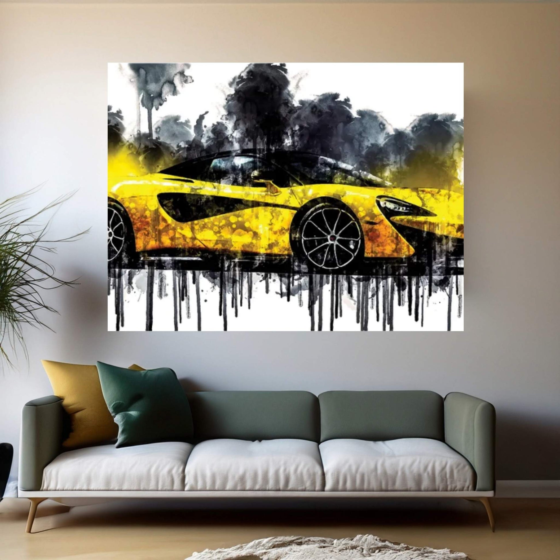 2017 McLaren 570S Spider Vehicle CLXIV Canvas Wall Art - Y Canvas