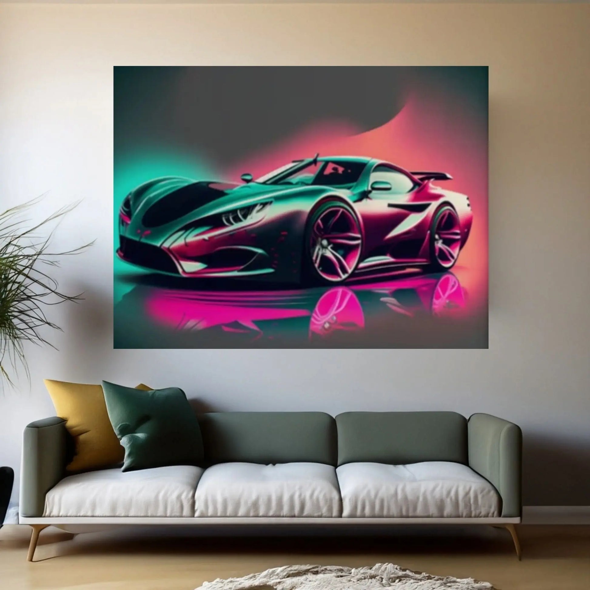 Sport Cars Canvas Wall Art Poster Print, Supercar Wall Art - Y Canvas