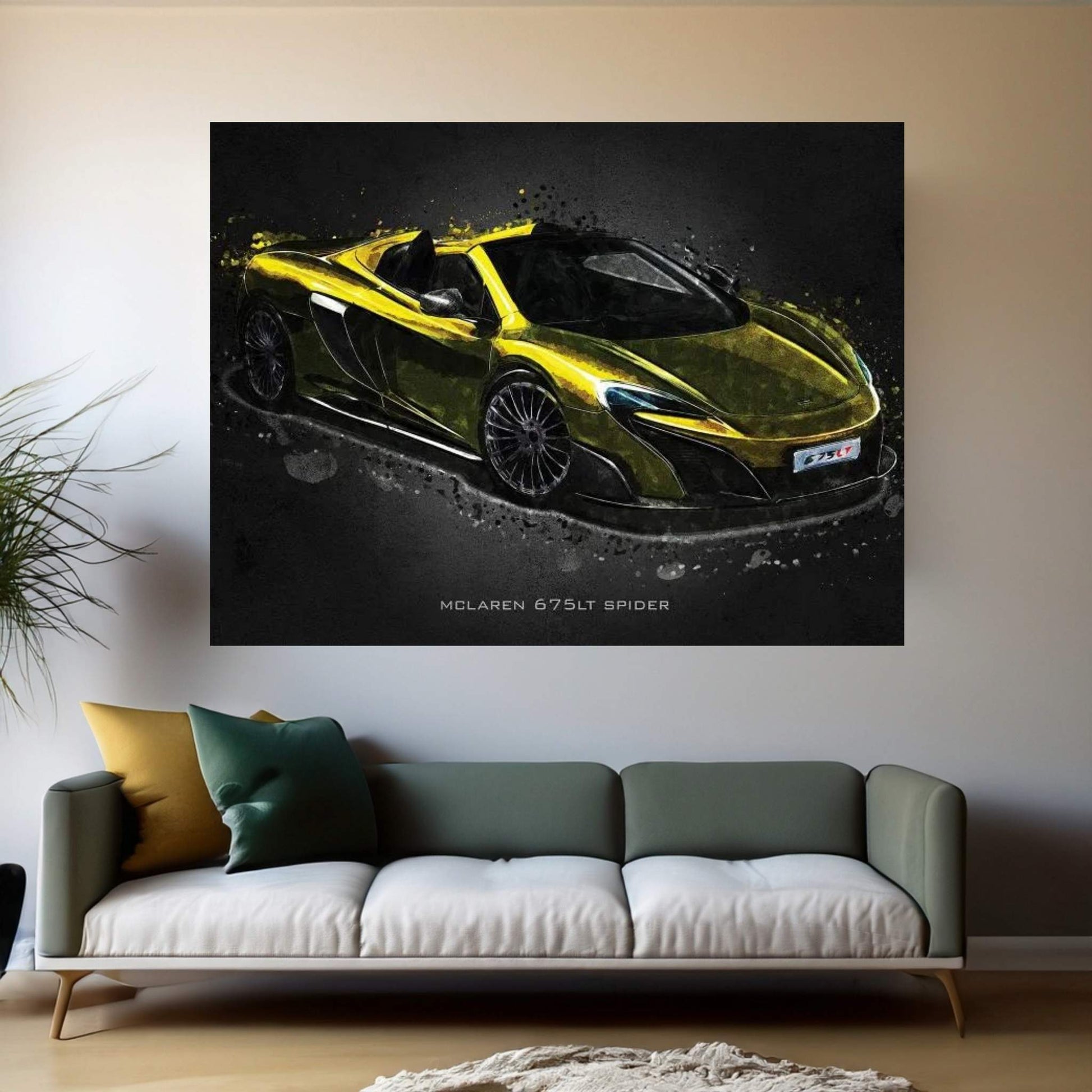 Mclaren 675LT Spider Canvas Wall Art - Y Canvas
