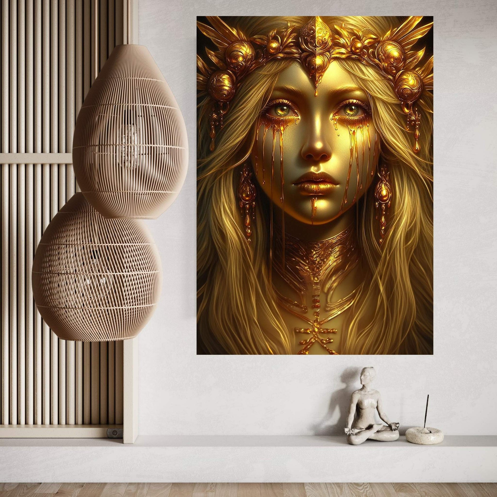 The Golden Tears Gustav Klimt Modern Abstract Reproduction Canvas Wall Art - Y Canvas