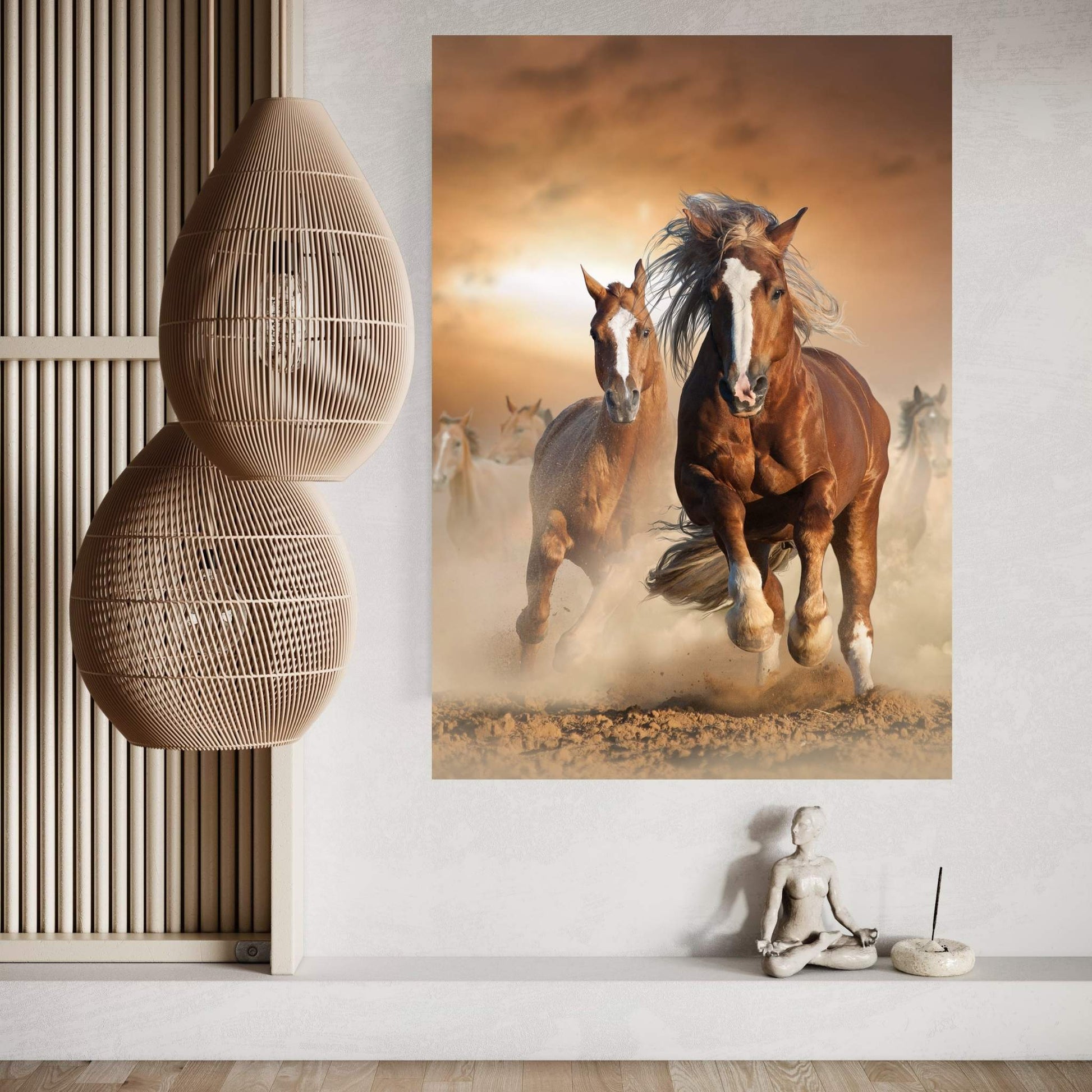 Beautiful Brown Horse Canvas Wall Art , Animal Wall Art - Y Canvas
