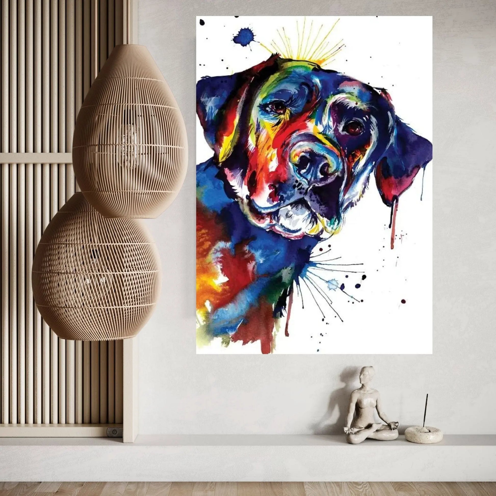 Black Lab Canvas Wall Art - Y Canvas