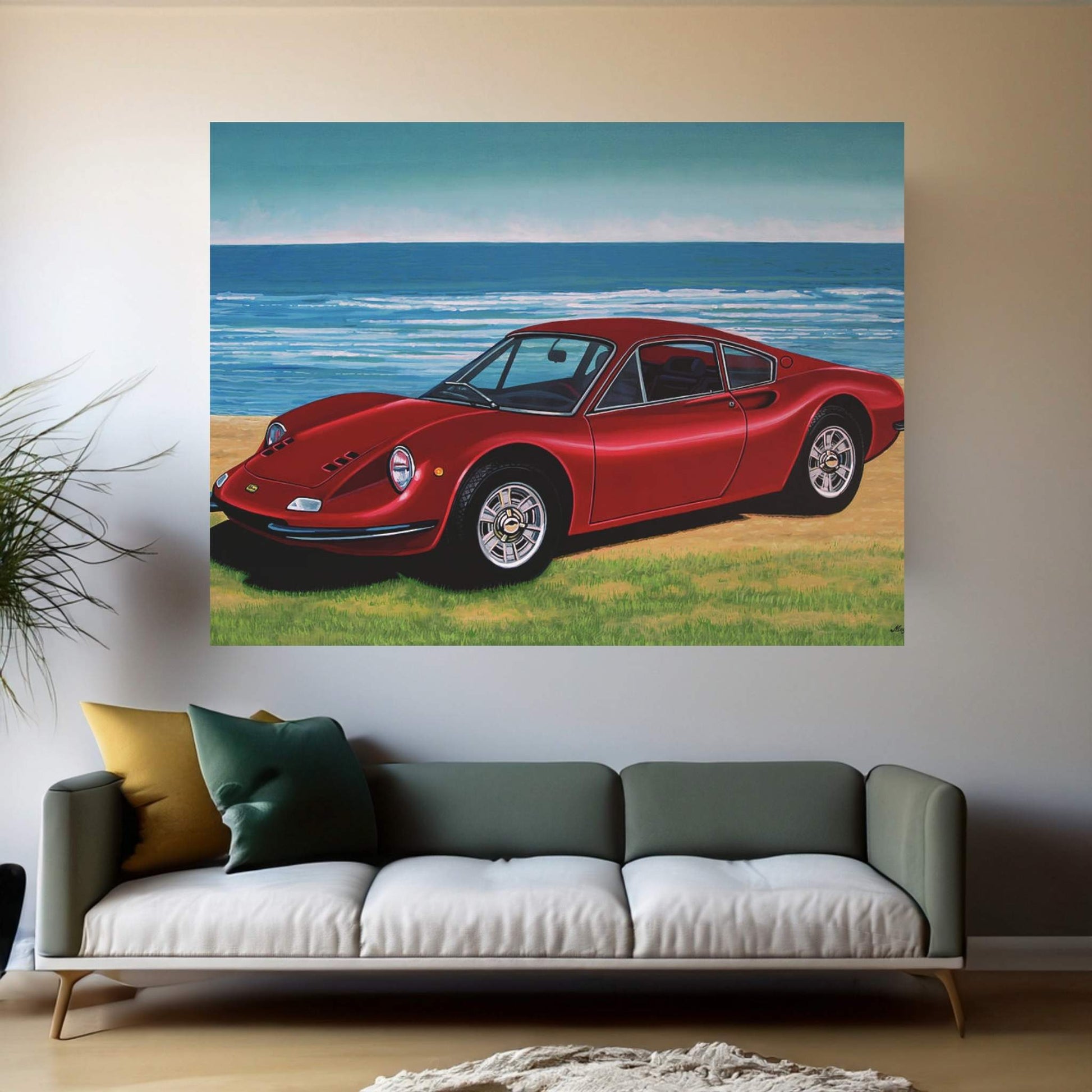 Ferrari Dino Canvas Wall Art - Y Canvas