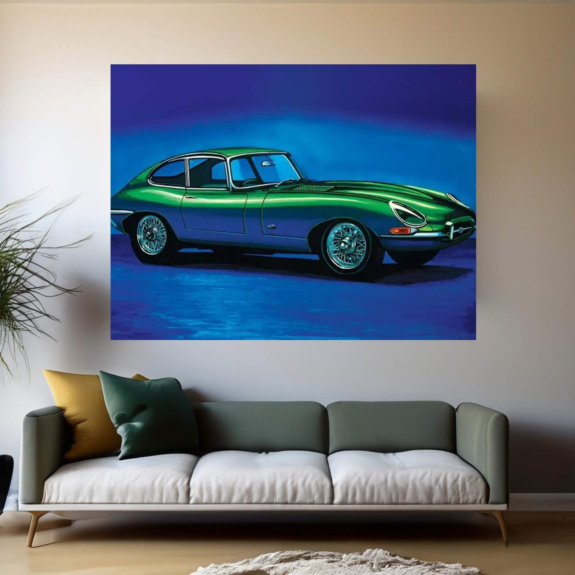 Jaguar E Type Canvas Wall Art - Y Canvas