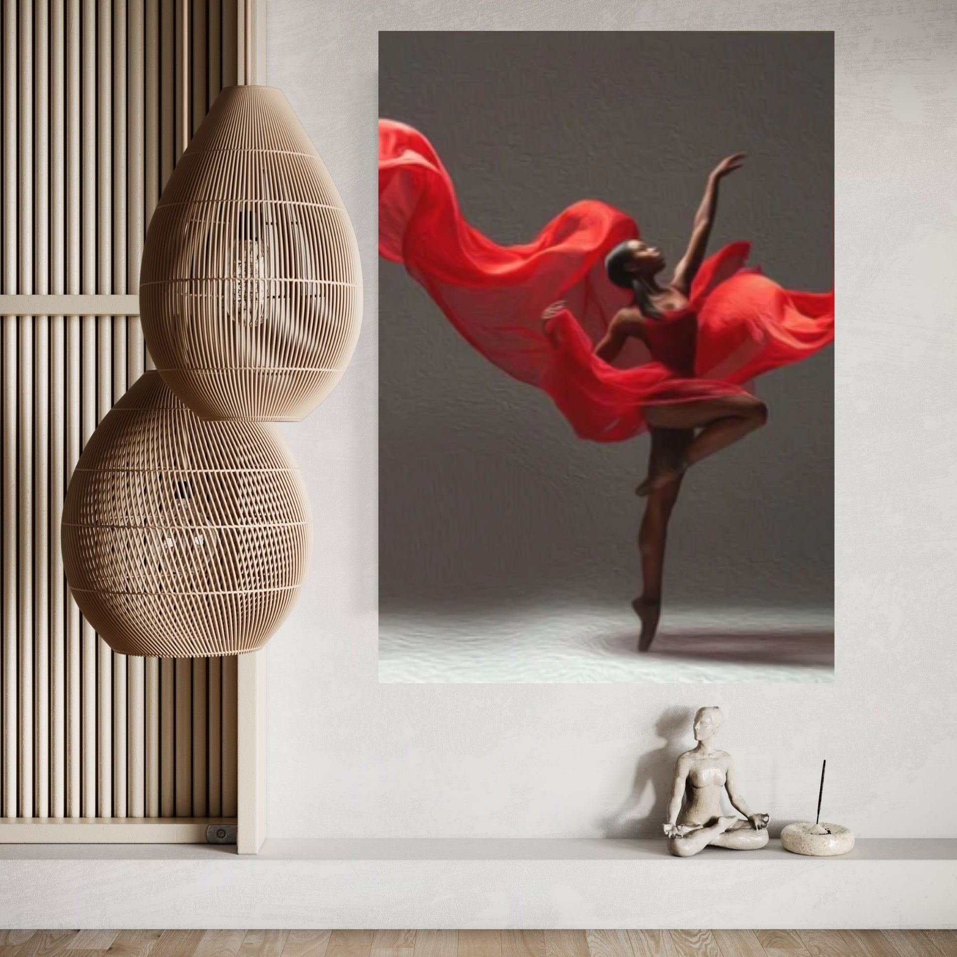 African American Woman Dancer, Black Ballerina Art Print, Wall Art on Canvas Ballerina - Y Canvas