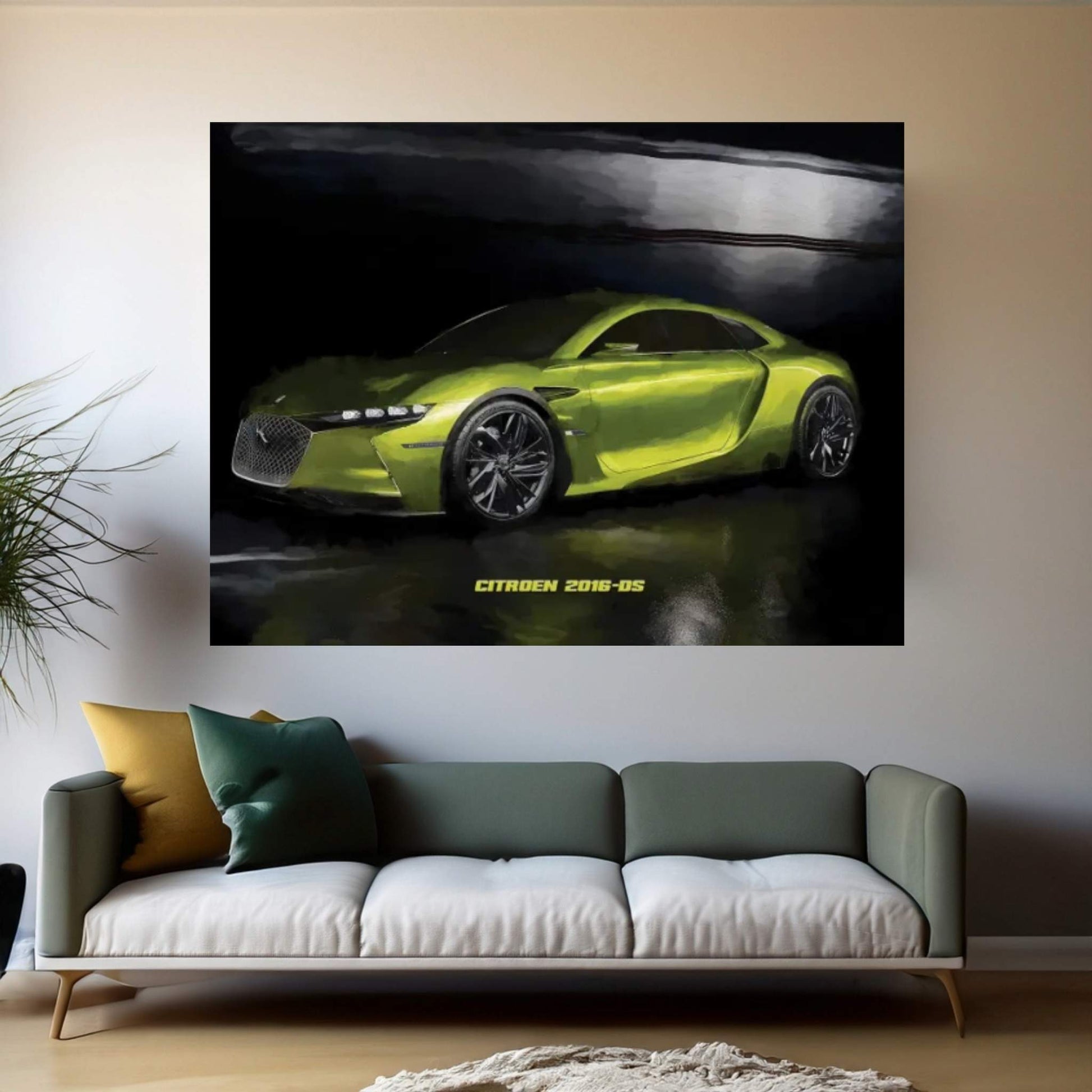 Citroen 2016 DS In Watercolor Canvas Wall Art - Y Canvas