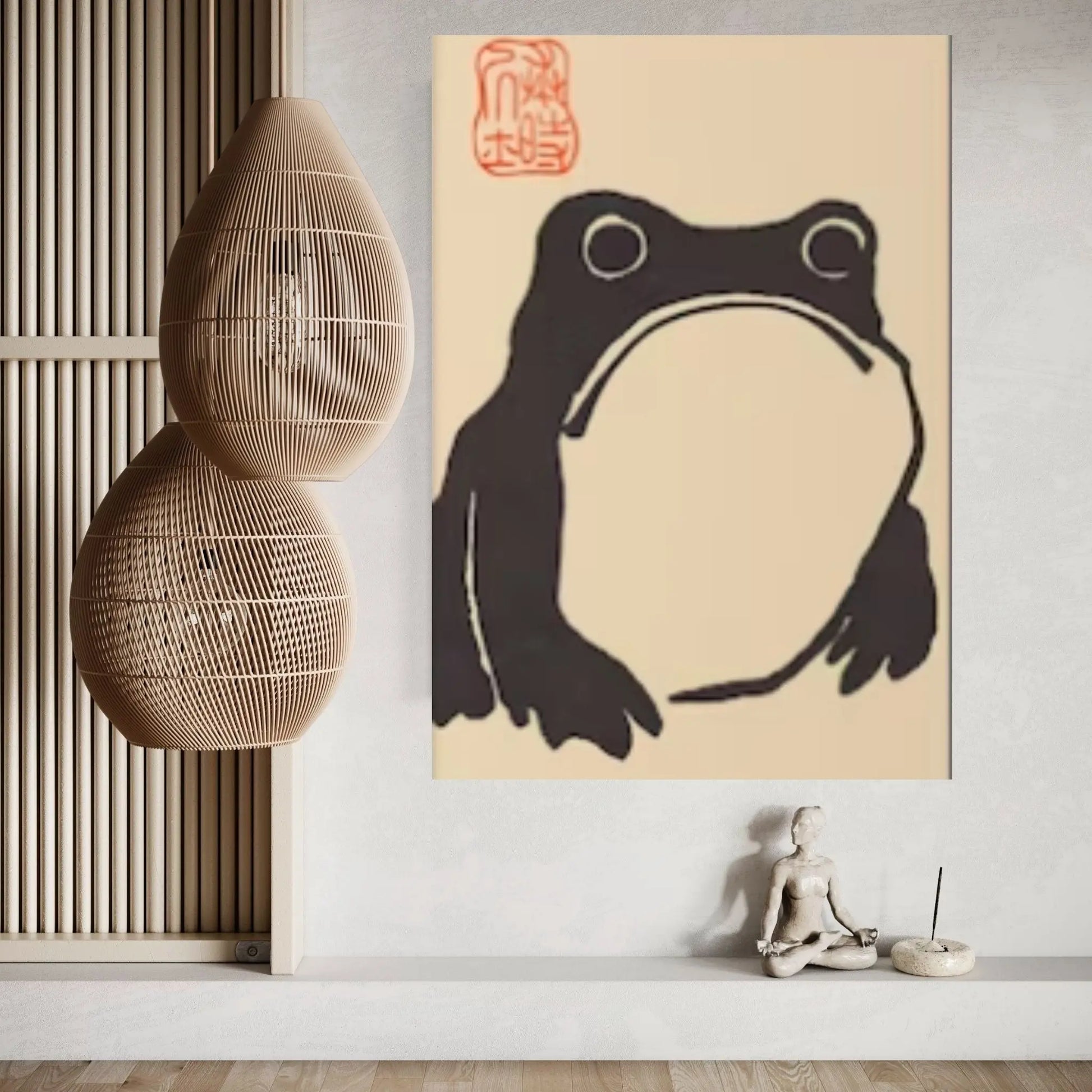 Matsumoto Hoji Frog Canvas Wall Art Print,Matsumoto Hoji Frog Poster, Japanese, Japanese woodblock canvas - Y Canvas