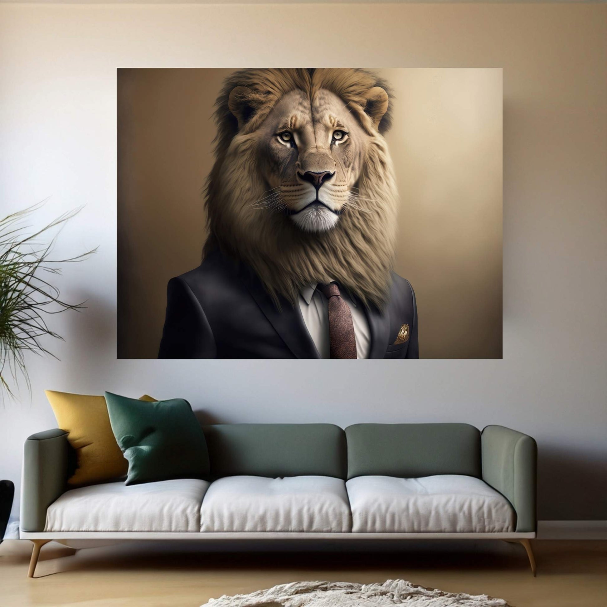Lion Wall Art, Lion Canvas Art, Animal Wall Art - Y Canvas
