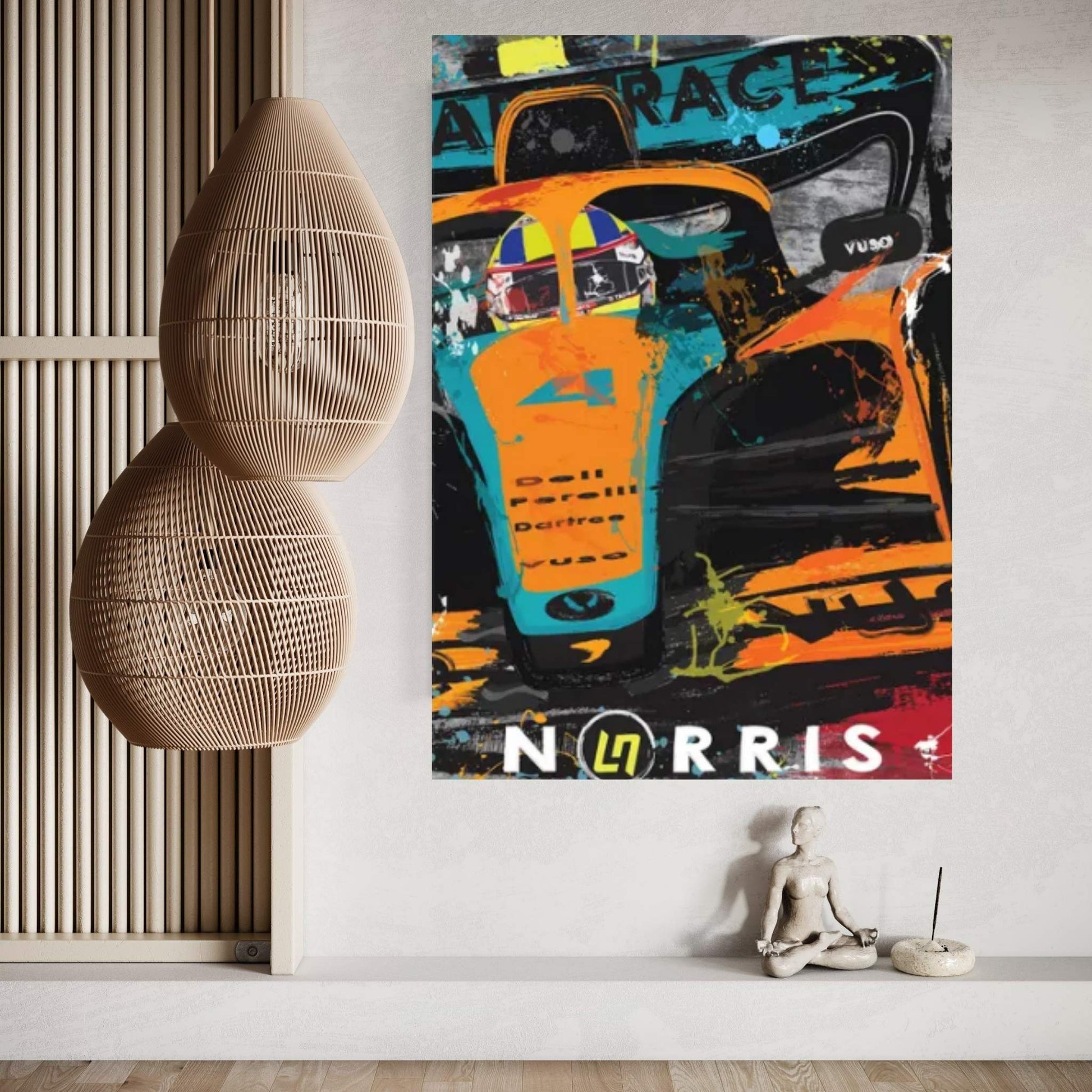 Lando Norris 4, McLaren F1 Poster Canvas Wall Art - Y Canvas