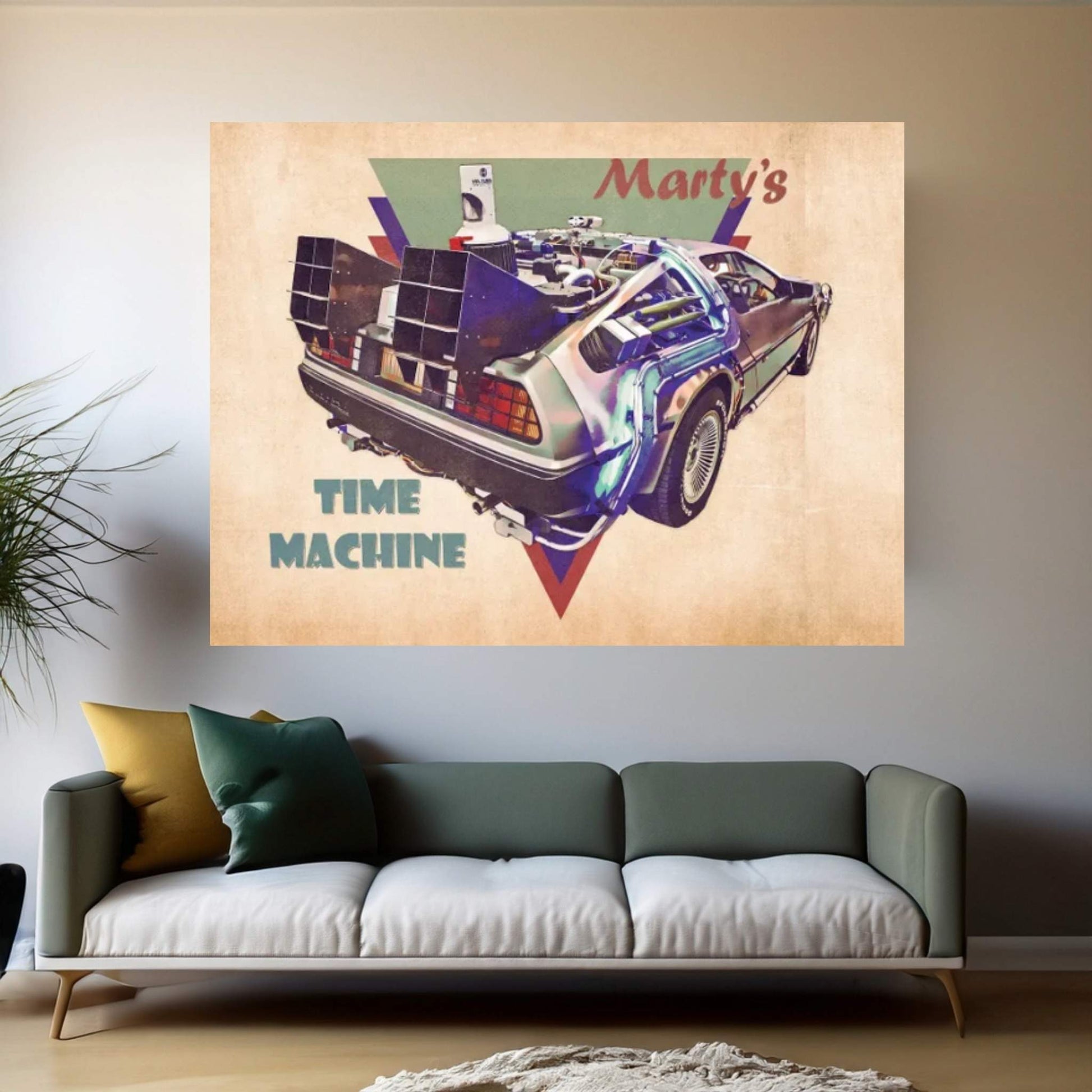 Marty's Time Machine Canvas Wall Art - Y Canvas