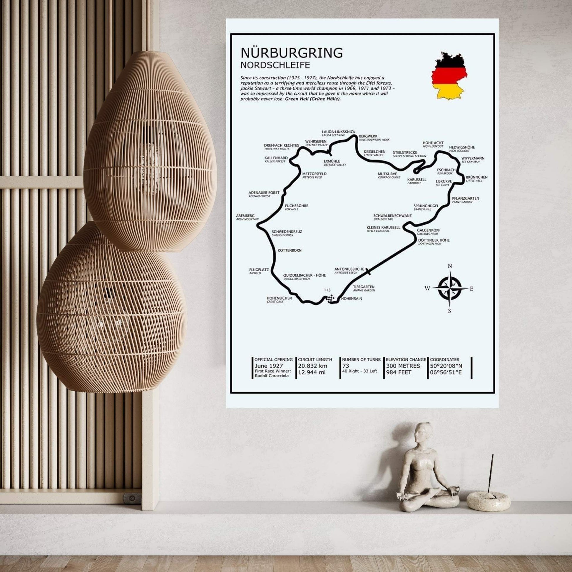 Nurburgring Nordschleife Canvas Wall Art - Y Canvas