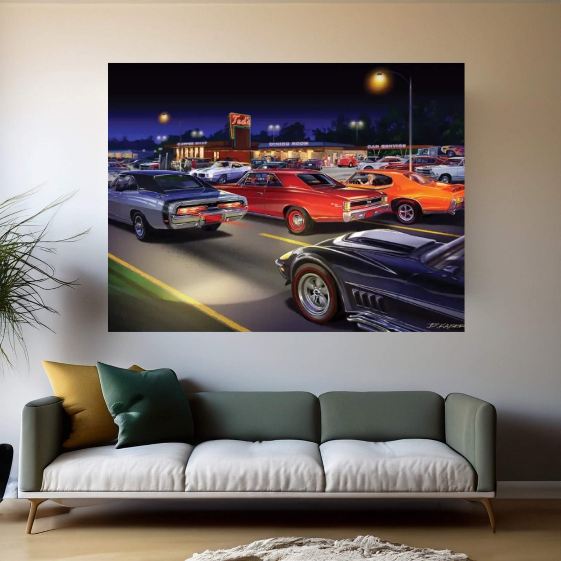 Ted's Painting Canvas Wall Art - Y Canvas