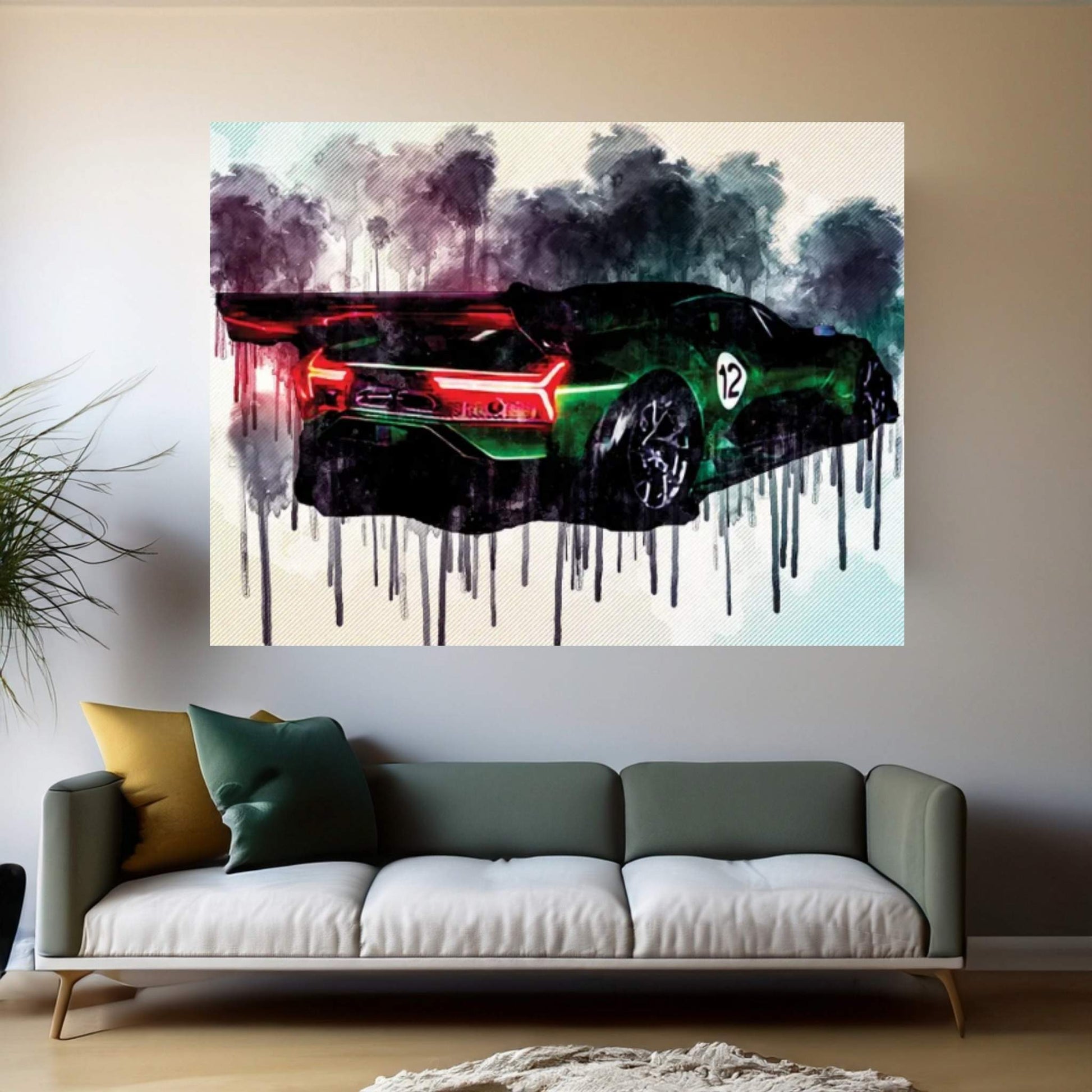 Brabham Bt62 2019 Hypercar Rear View Exterior Canvas Wall Art - Y Canvas