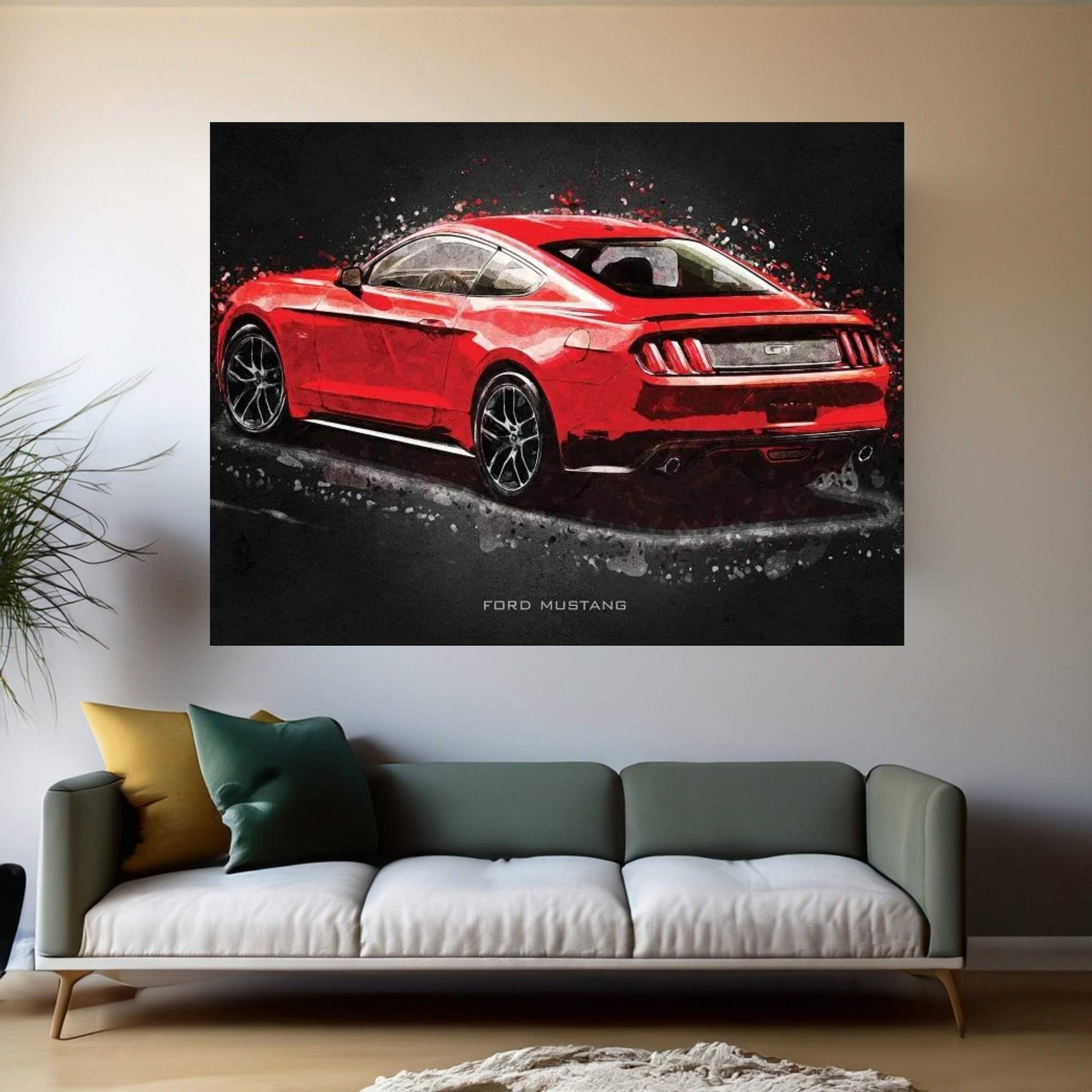 Ford Mustang Acrylic Canvas Wall Art - Y Canvas