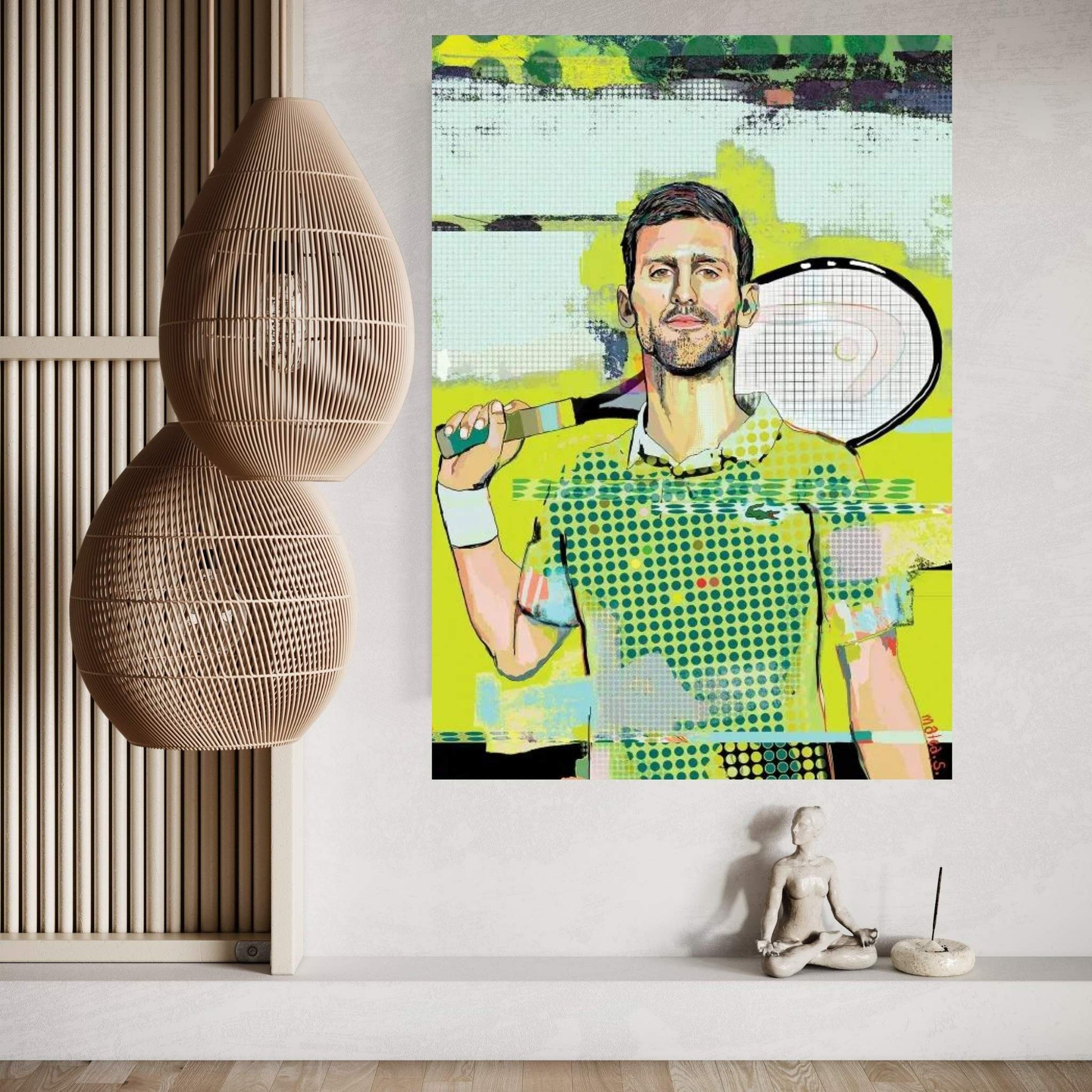 Novak Djokovic Canvas Wall Art - Y Canvas