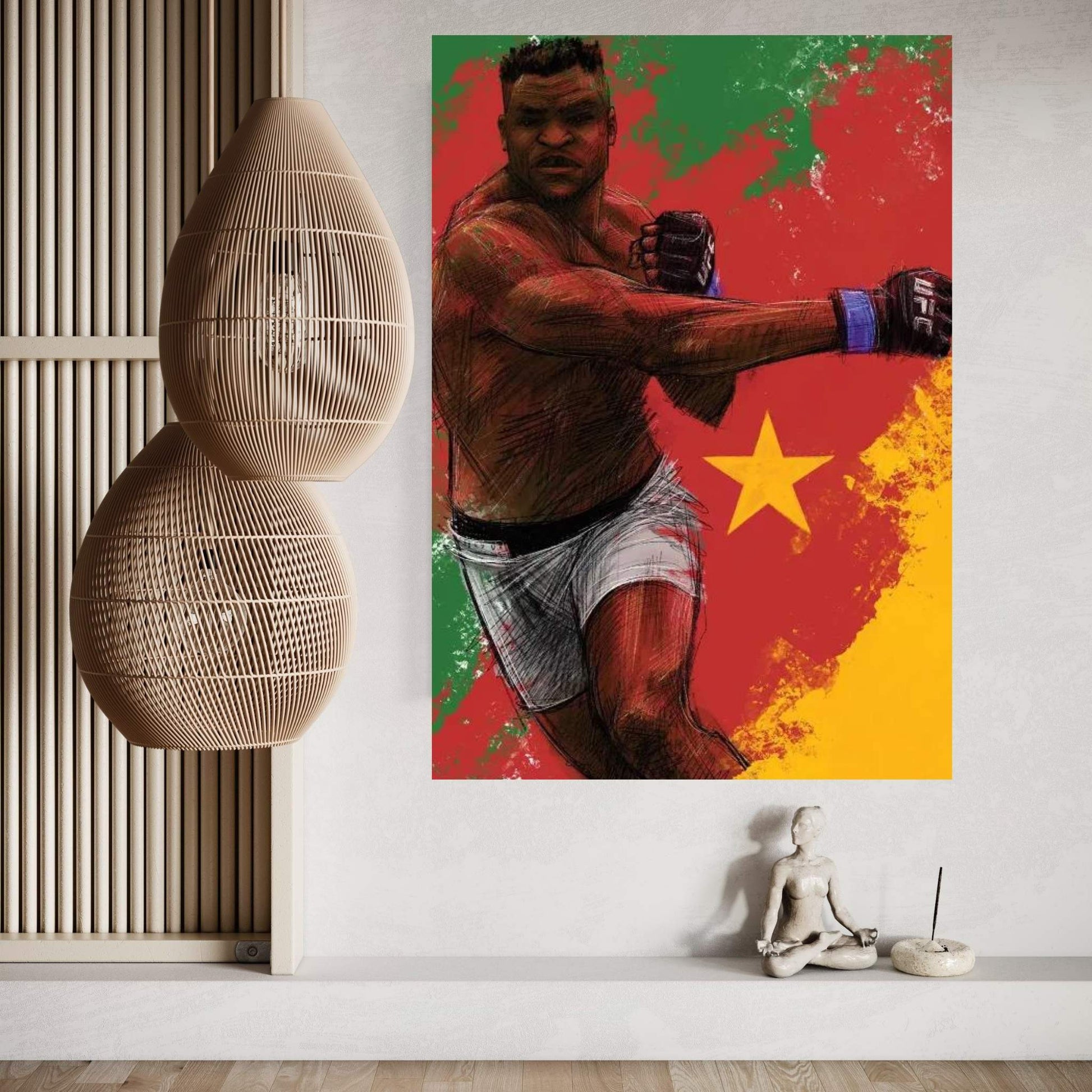 Francis Ngannou Canvas Wall Art - Y Canvas