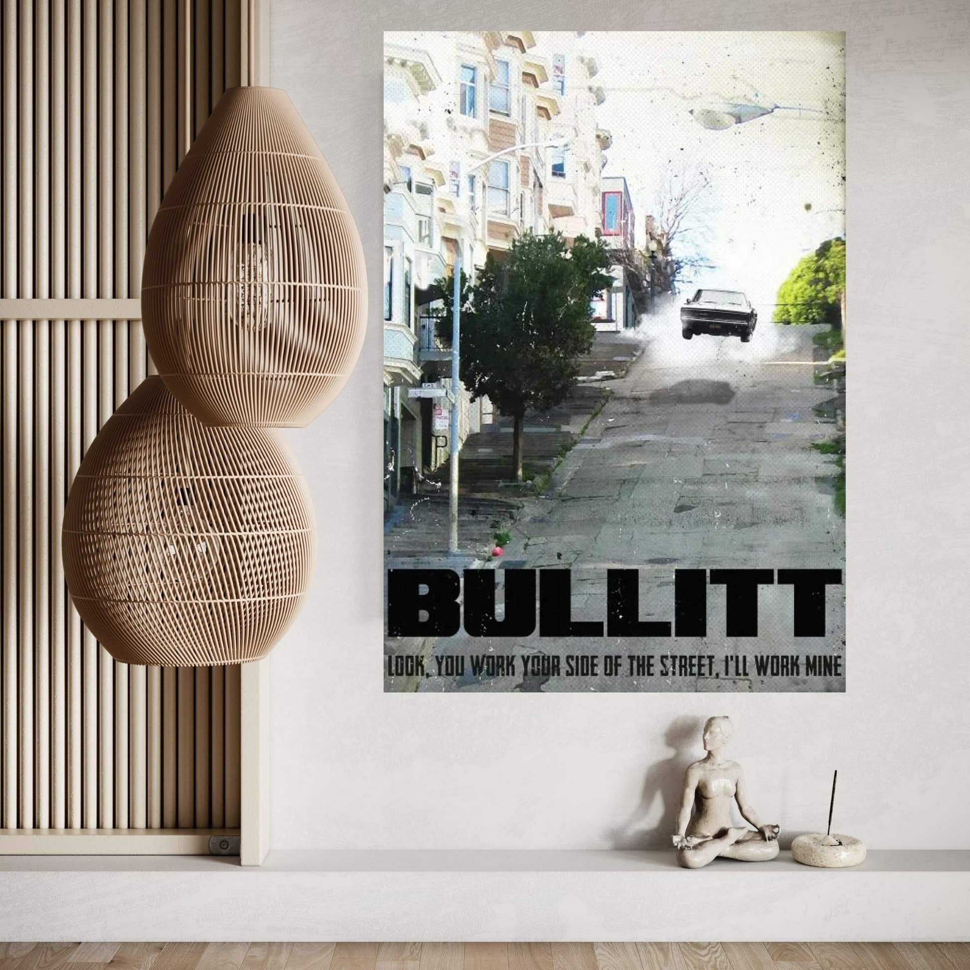 Bullitt Travel Movie Art Canvas Wall Art - Y Canvas