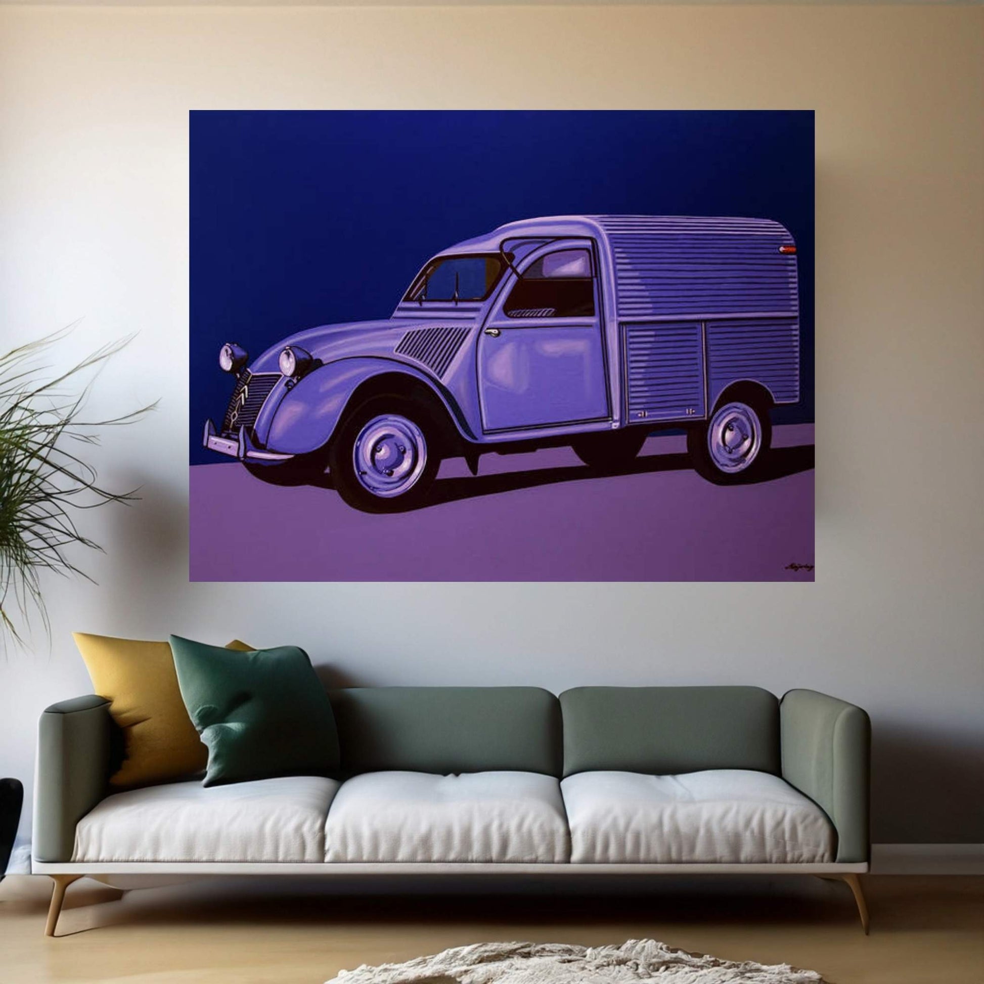 Citroen 2CV AZU 1957 Canvas Wall Art - Y Canvas