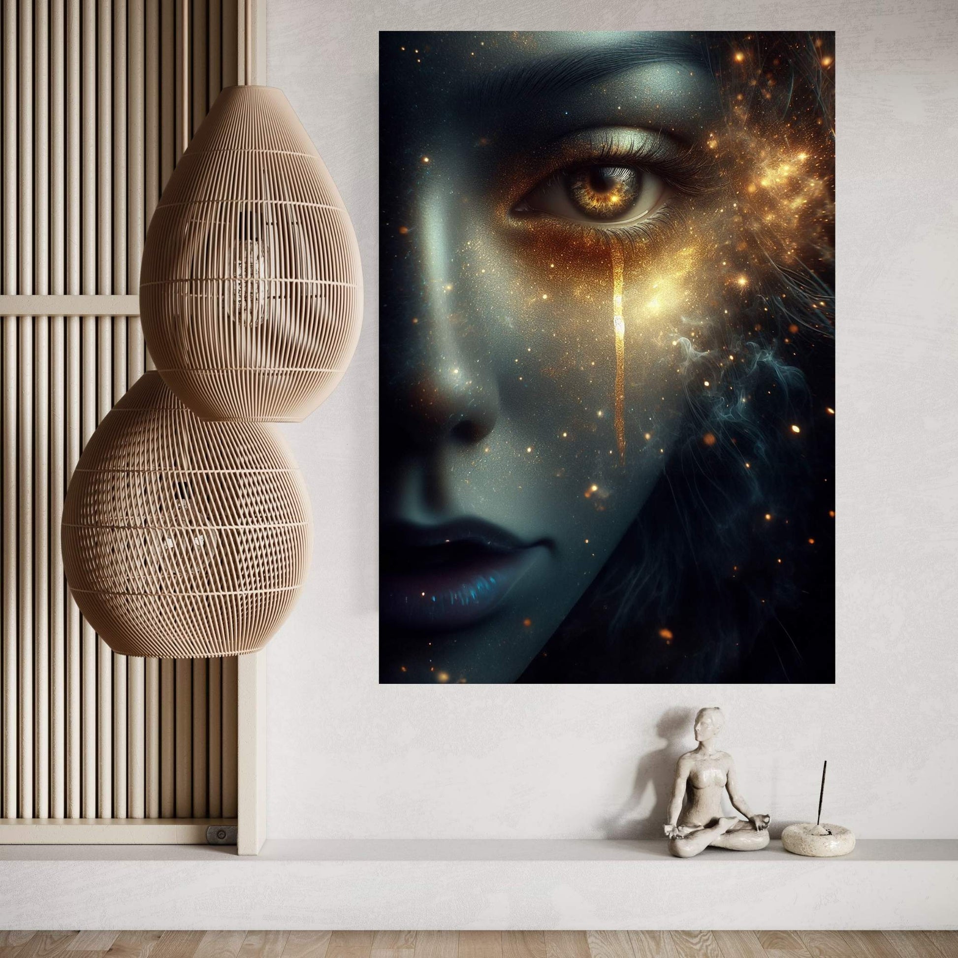 The Golden Tears Gustav Klimt Modern Abstract Reproduction Canvas Wall Art - Y Canvas