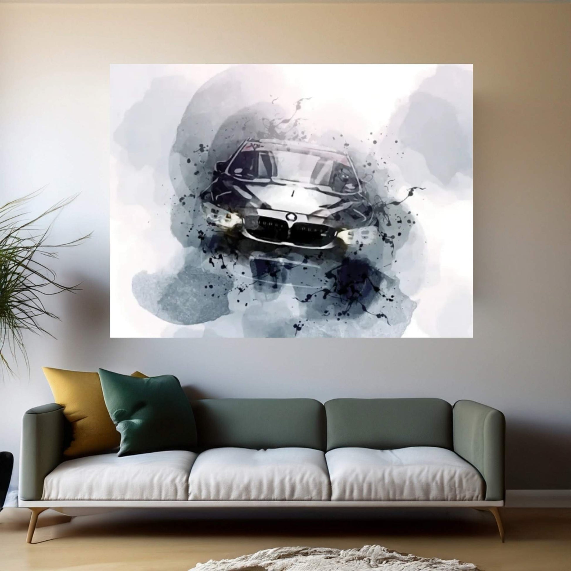 BMW M4 F82 Exterior Black M4 Tuning M4 F82 German Cars BMW Canvas Wall Art - Y Canvas